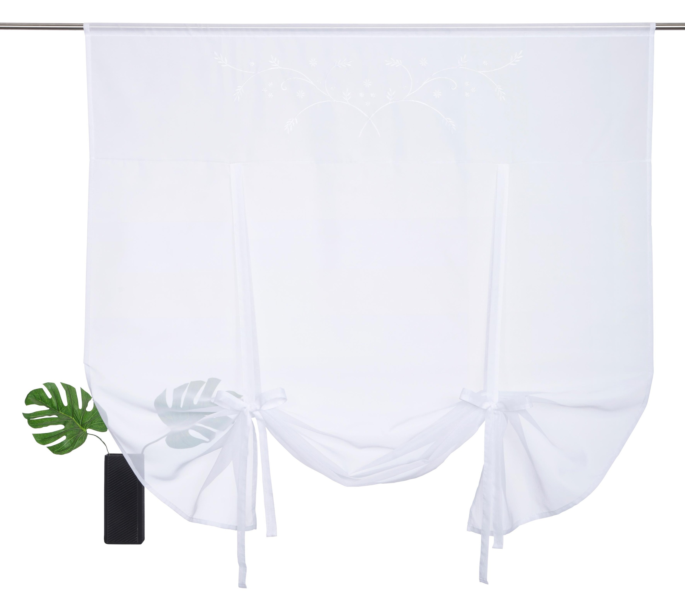 Home affaire Gardine »Lulu«, (1 St.), transparent, Voile mit Stickerei günstig online kaufen