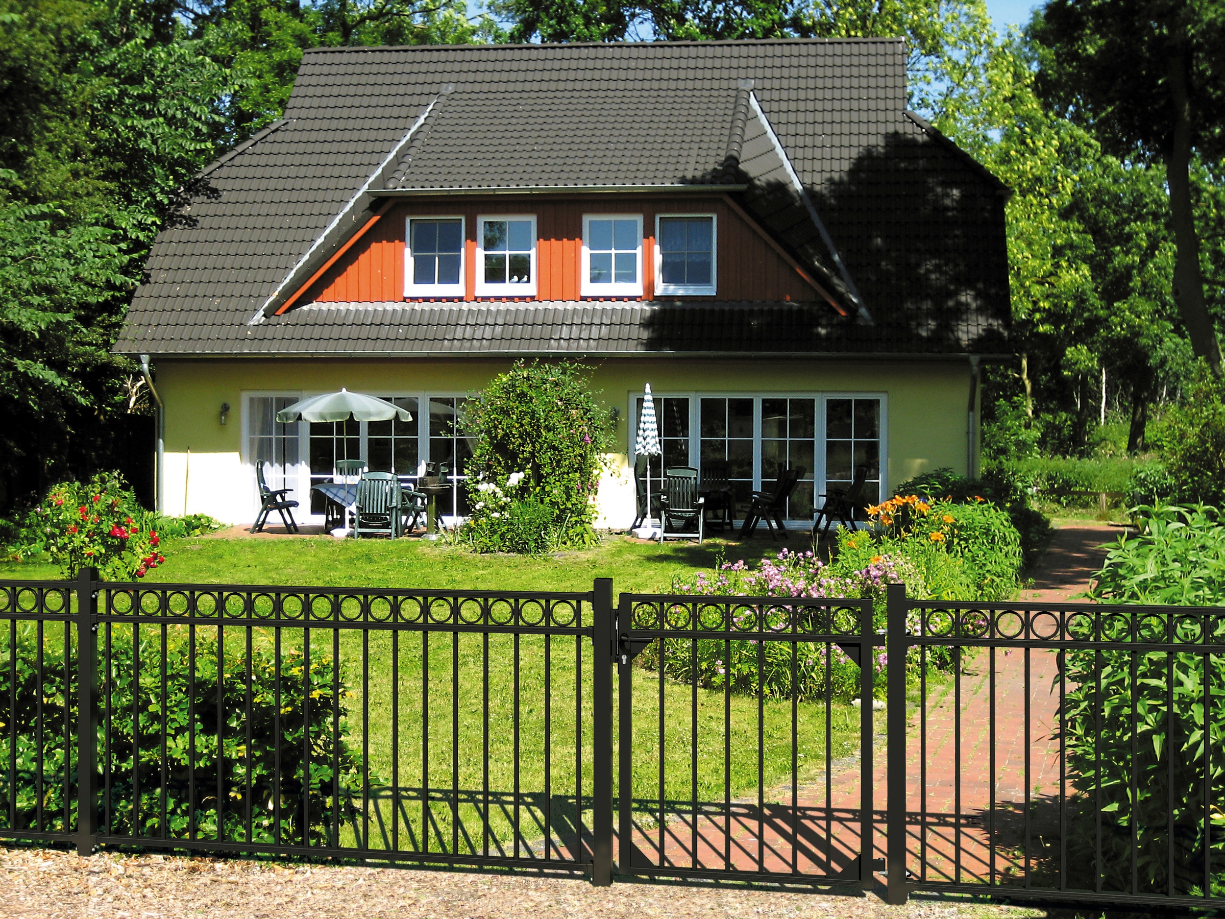 Alberts Zaundoppeltür »Circle«, Breite: 300 cm, Höhe: 100 und 120 cm