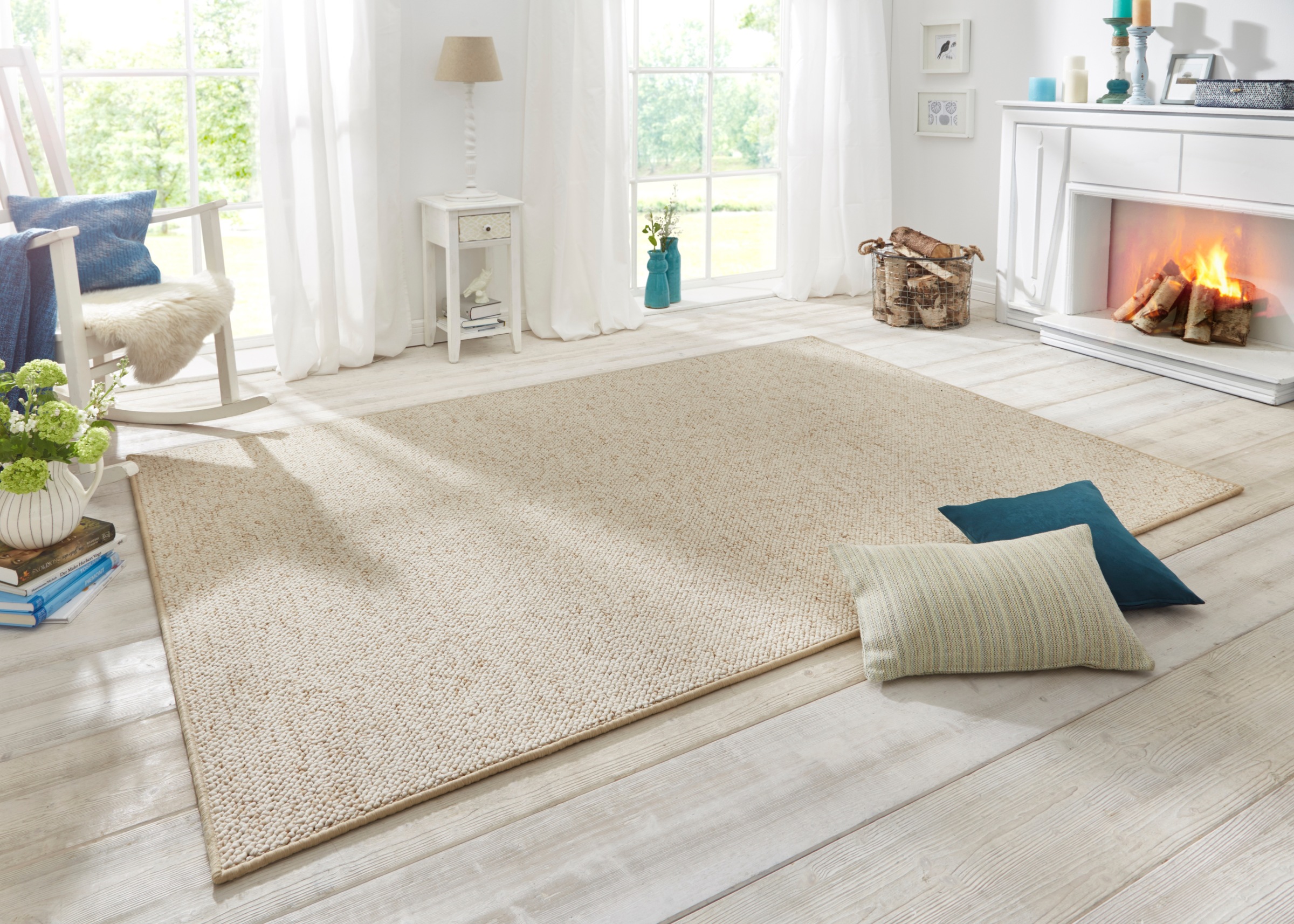 HANSE Home Teppich »Wolly 2«, rechteckig, 12 mm Höhe, Flachgewebe, Läufer, günstig online kaufen