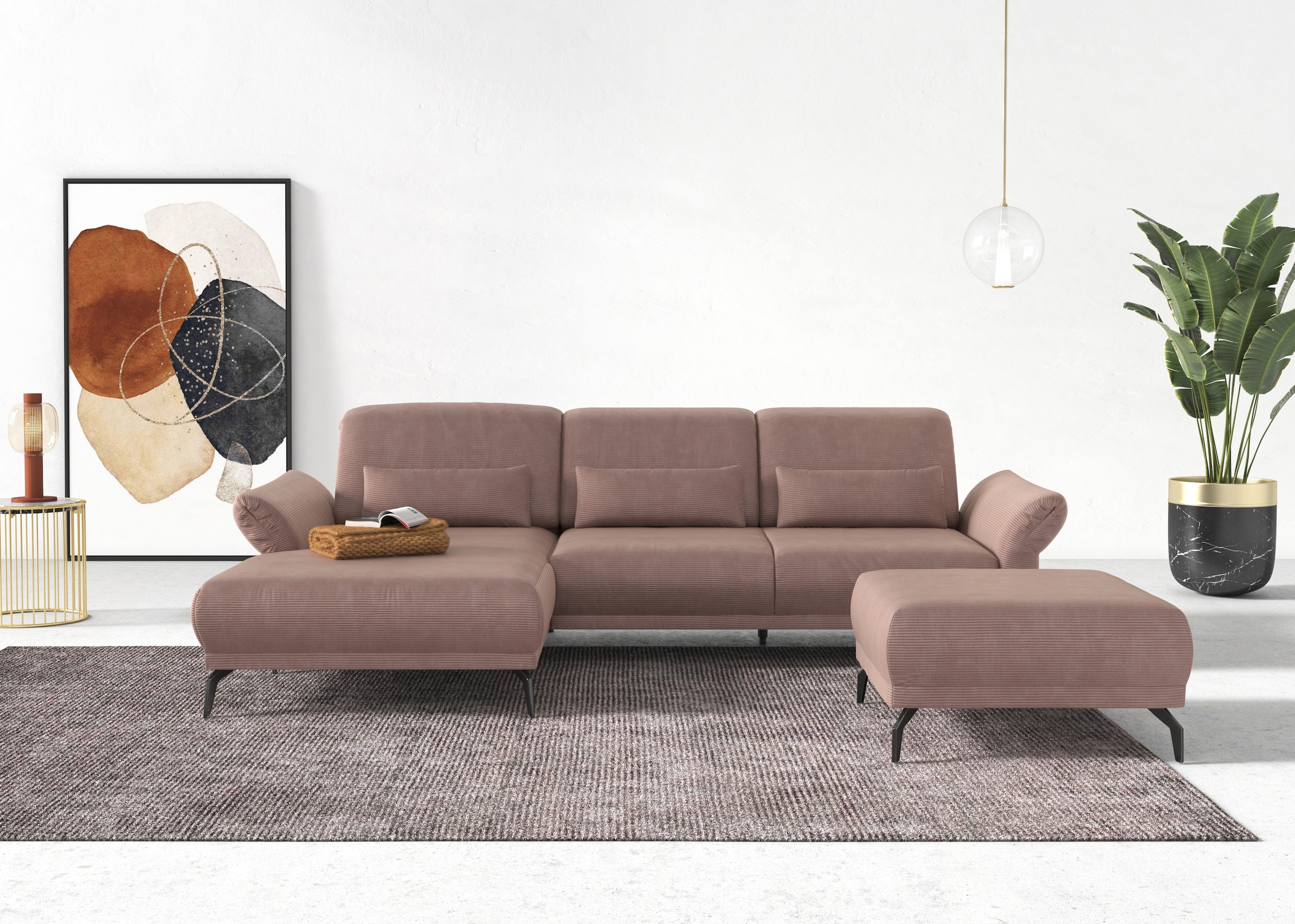 INOSIGN Ecksofa »Coco L-Form« Sitztiefen-, Arm- und Kopfteilverstellung, Co günstig online kaufen
