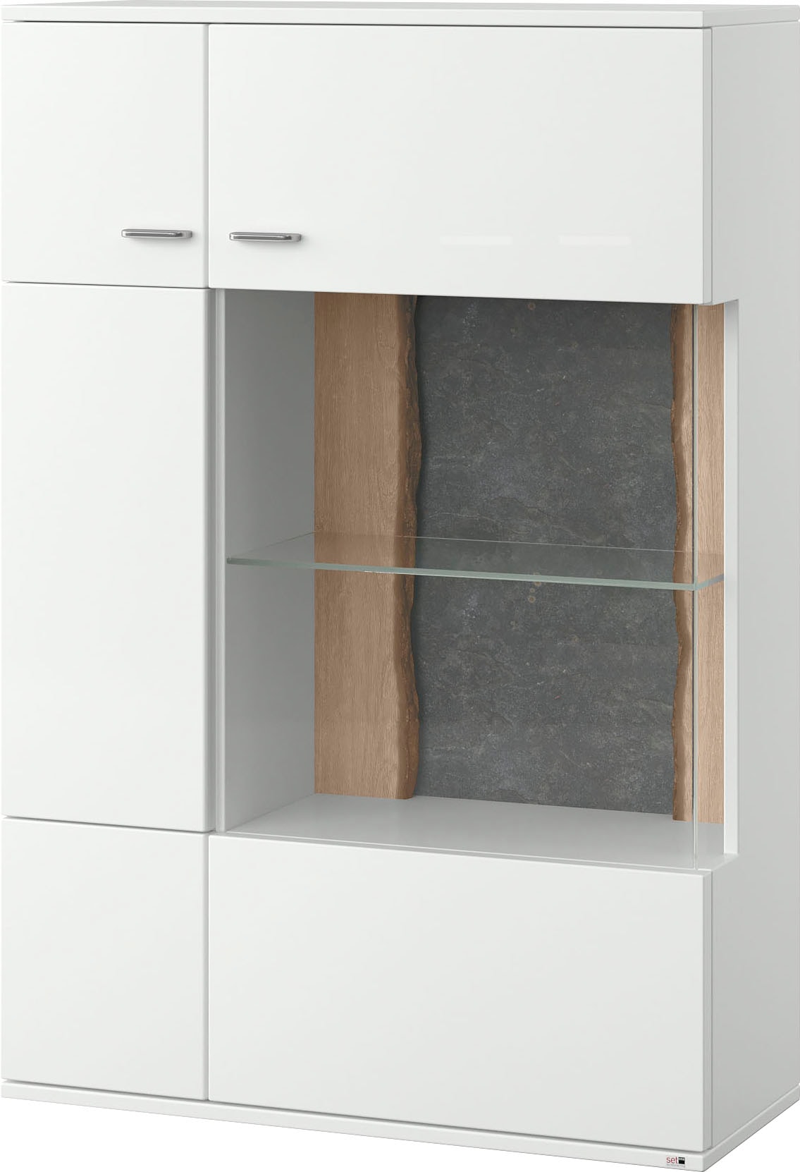 set one by Musterring Stauraumvitrine »TACOMA«, Typ 03/04, Höhe 143, 4 cm, mit getönter Glastür