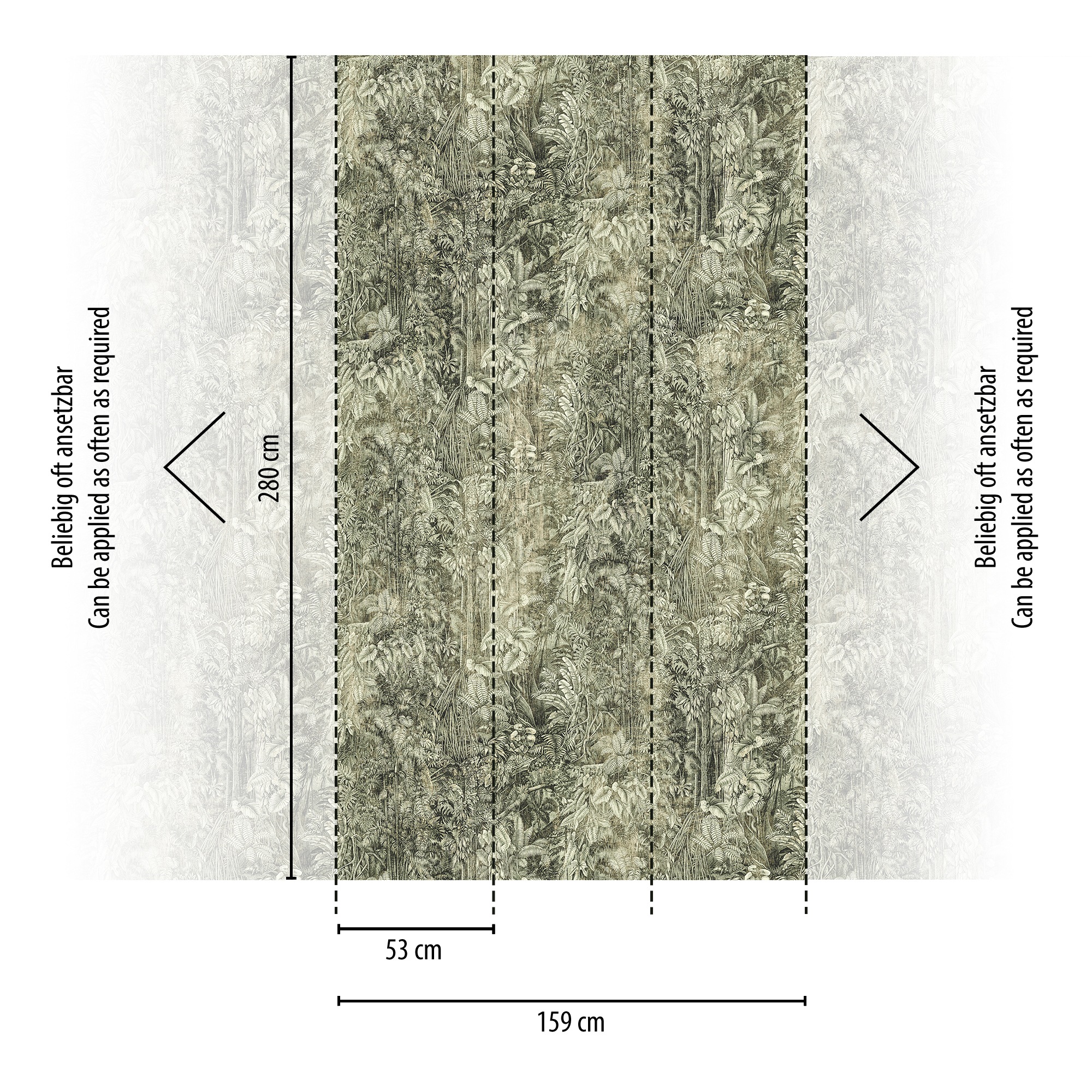 living walls Fototapete »Fototapete Vintage-Optik«, matt, Vliestapete Floral Pflanzen