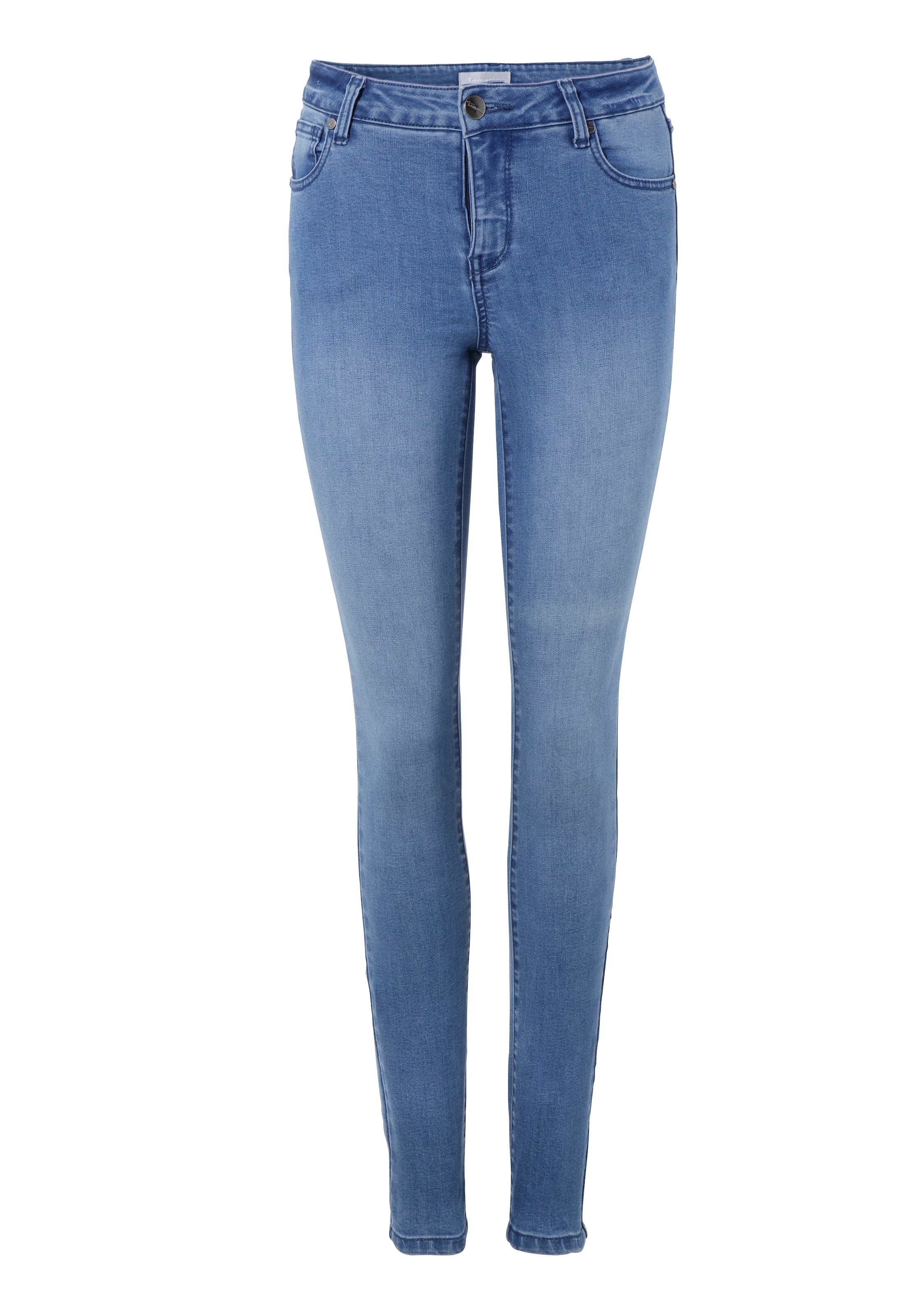Tamaris Skinny-fit-Jeans, schmale Beinform, normale Leibhöhe, 5-Pocket-Form, Used-Waschung