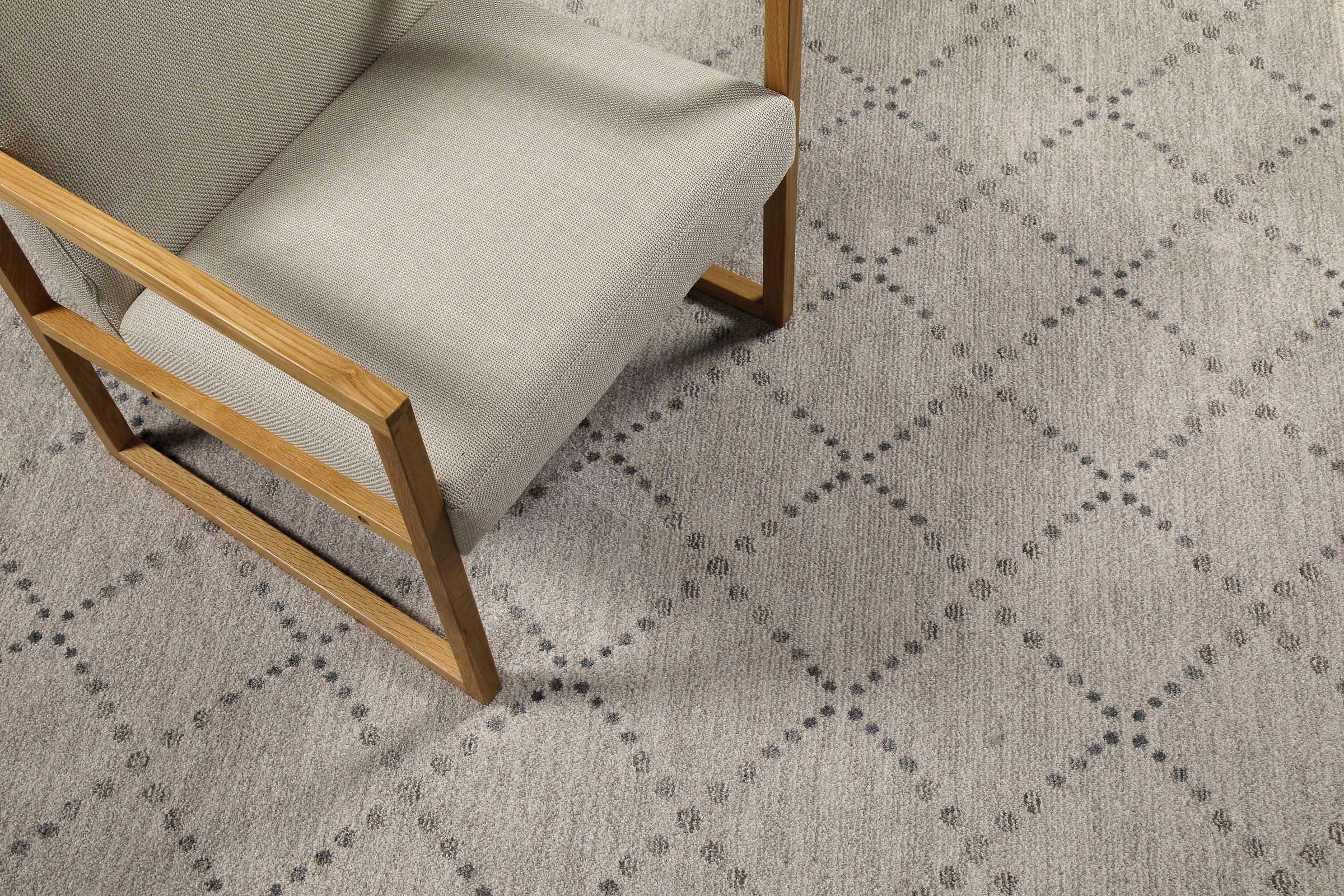 my home Teppich »Thoren«, rechteckig, 12 mm Höhe, weicher Kurzflor, Rautenmuster mit Fransen, Wohnzimmer, Schlafzimmer