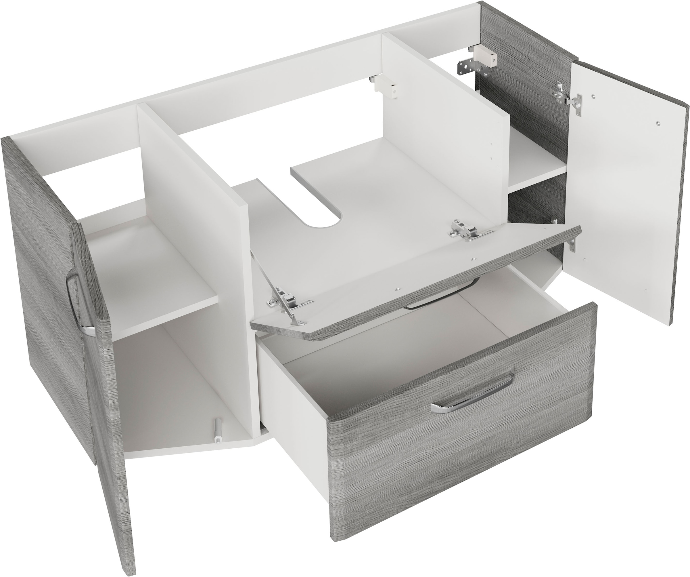 Saphir Badmöbel-Set »3-teilig, mit Spiegelschrank« Set, 3 Stk. tlg.