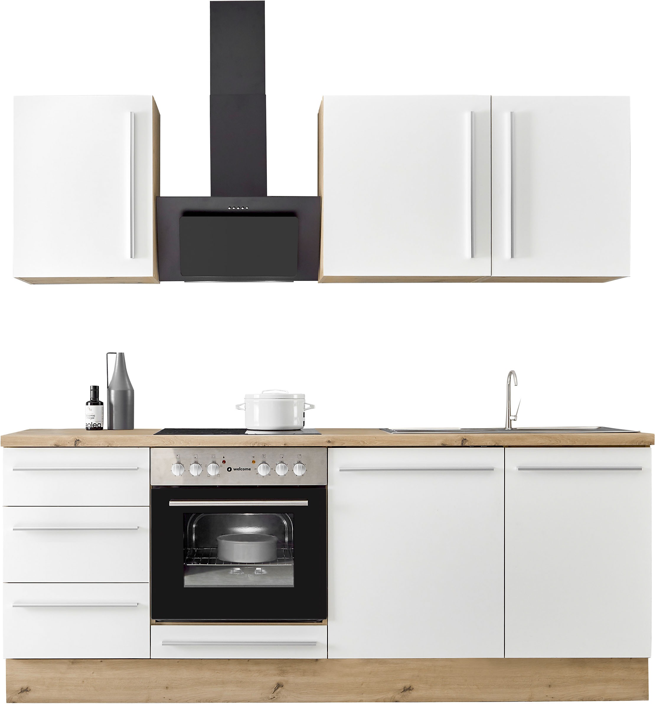 KOCHSTATION Küchenzeile »KS-Florida mit 38mm starker Arbeitsplatte« Breite günstig online kaufen