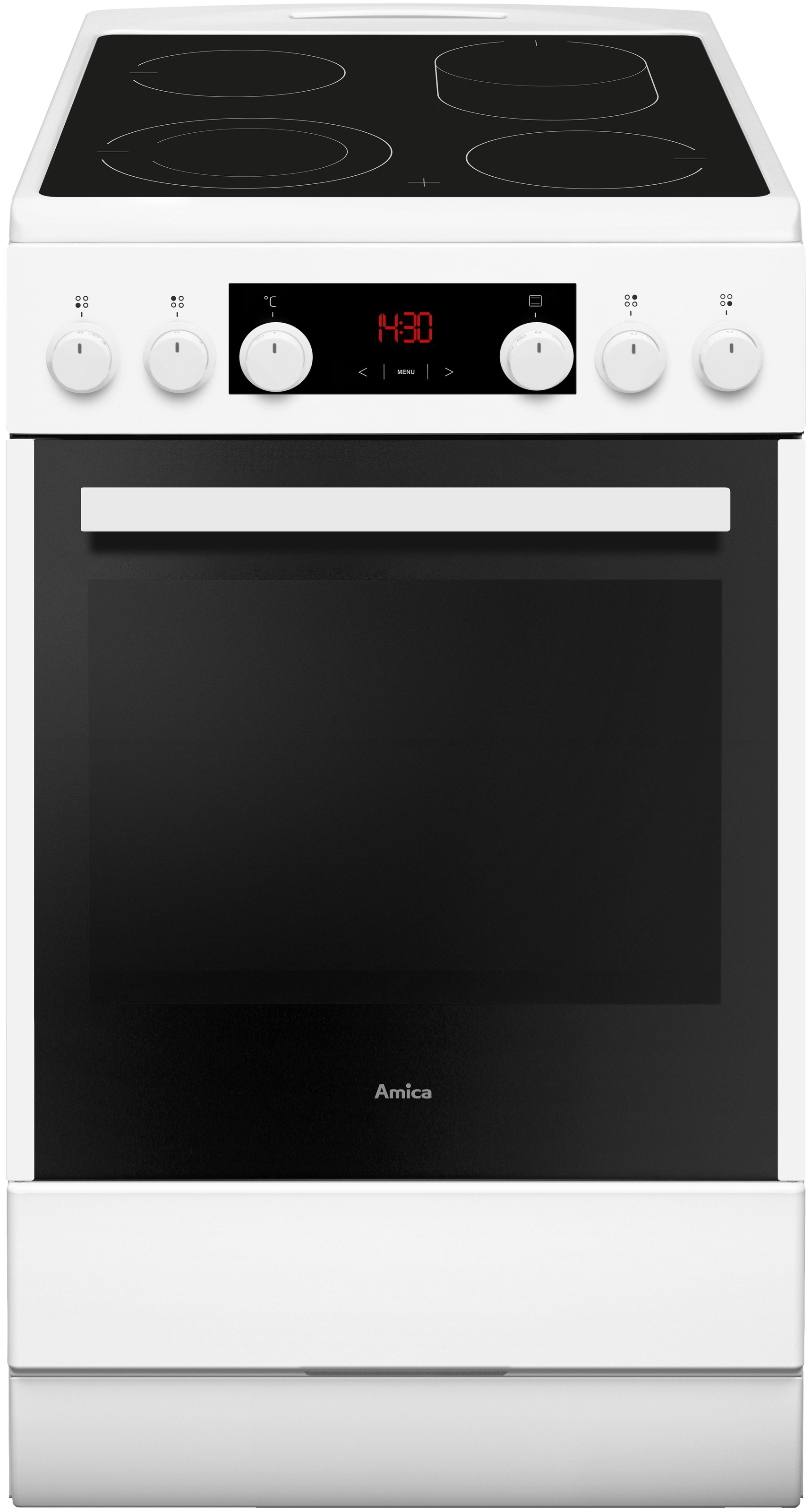Amica Elektro-Standherd »5022CE3.33eEHTbDpHbScQa(W) SHC 904 100 W«, mit 2-fach-Teleskopauszug, Steam Clean, softClose