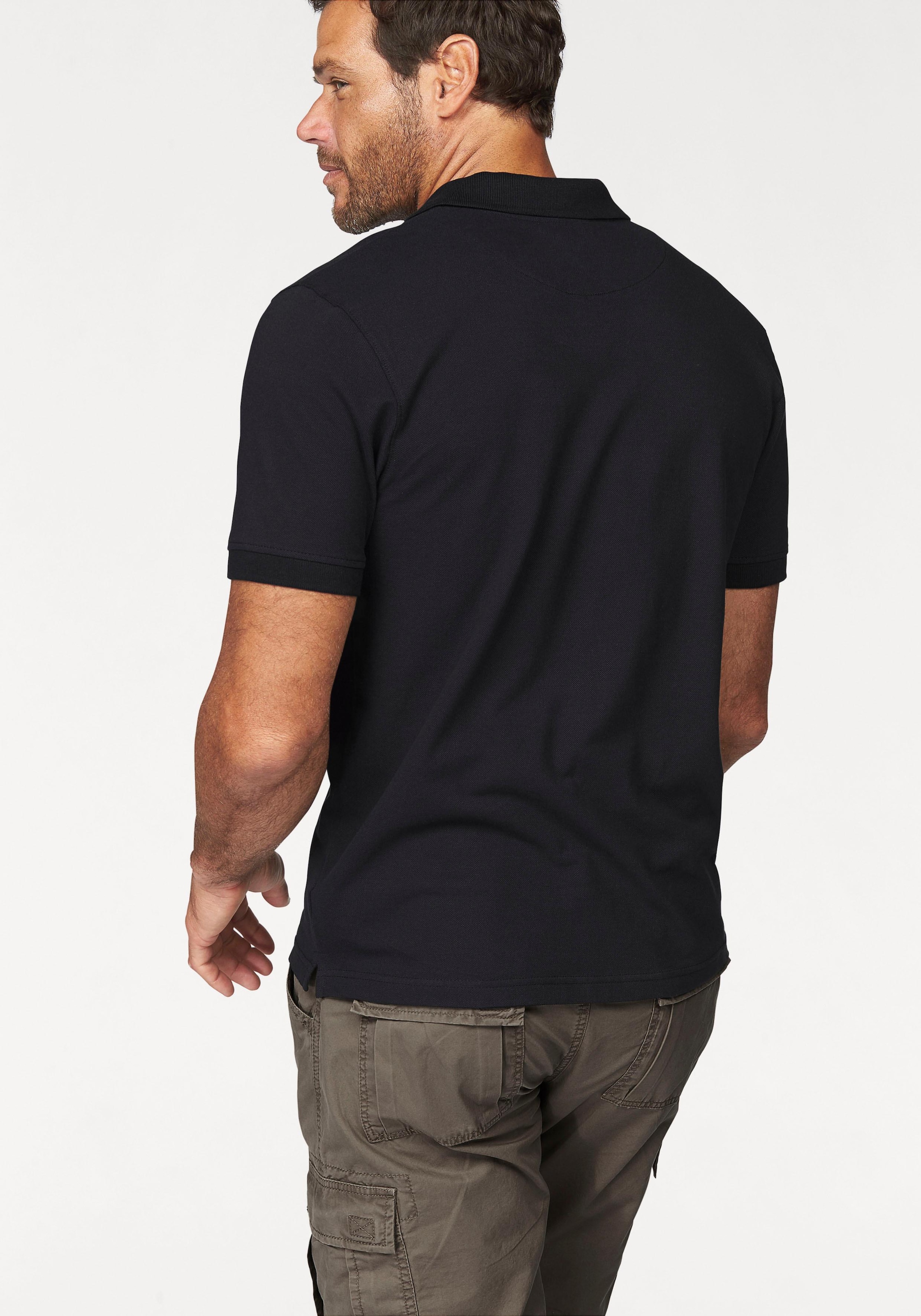 Man's World Poloshirt, Kurzarm, lockere Passform, unifarben