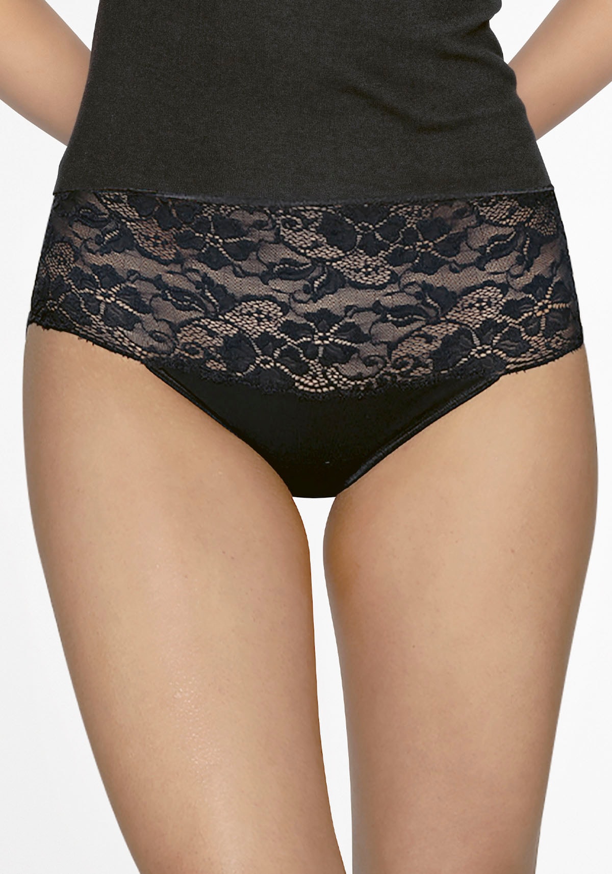 Nina Von C. Taillenslip »"Fine Cotton"« 2er Pack,  eng, elastisch, bequem, feminin, atmungsaktiv, breiter Bund mit Spitze