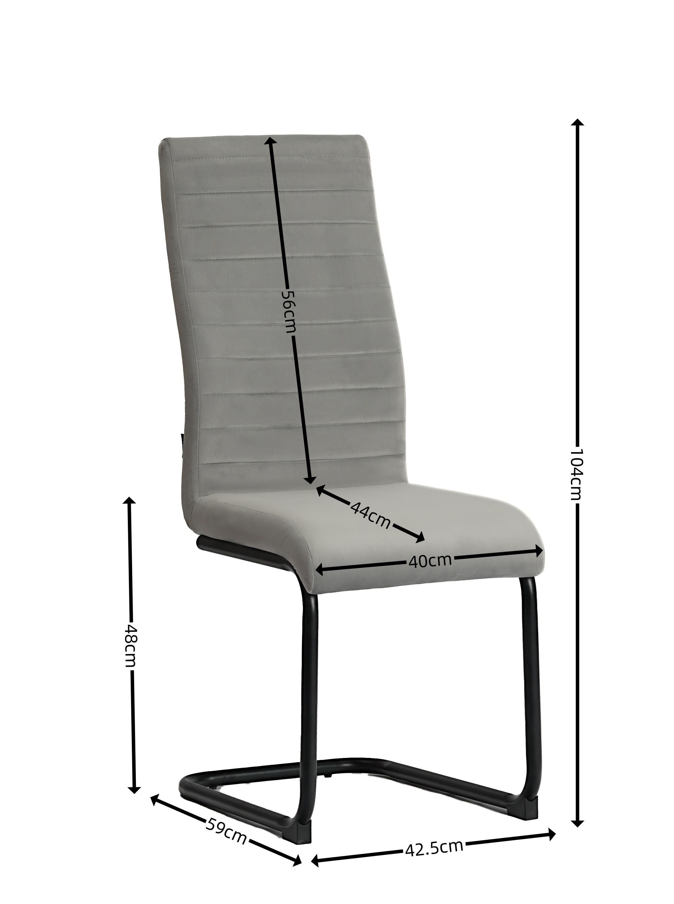 Home affaire Freischwinger »ELBACH, Küchenstuhl, 4-Fuß Stuhl, Freischwinger, OTTOs Choice«, (Set), 2 St., Samtvelours, TOPSELLER!, Polsterstuhl mit Metallgestell, pflegeleichtem Samtvelours