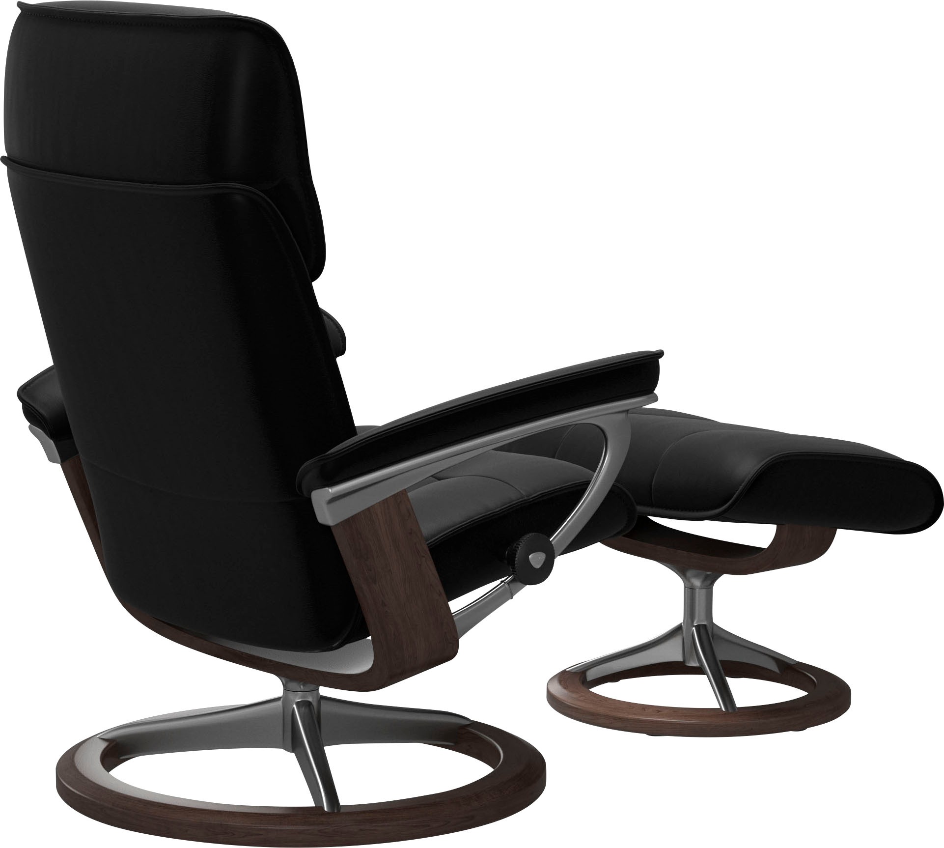 Stressless® Relaxsessel »Admiral«, (Set, Relaxsessel inkl. Hocker), mit Signature Base, Größe M & L, Gestell Wenge