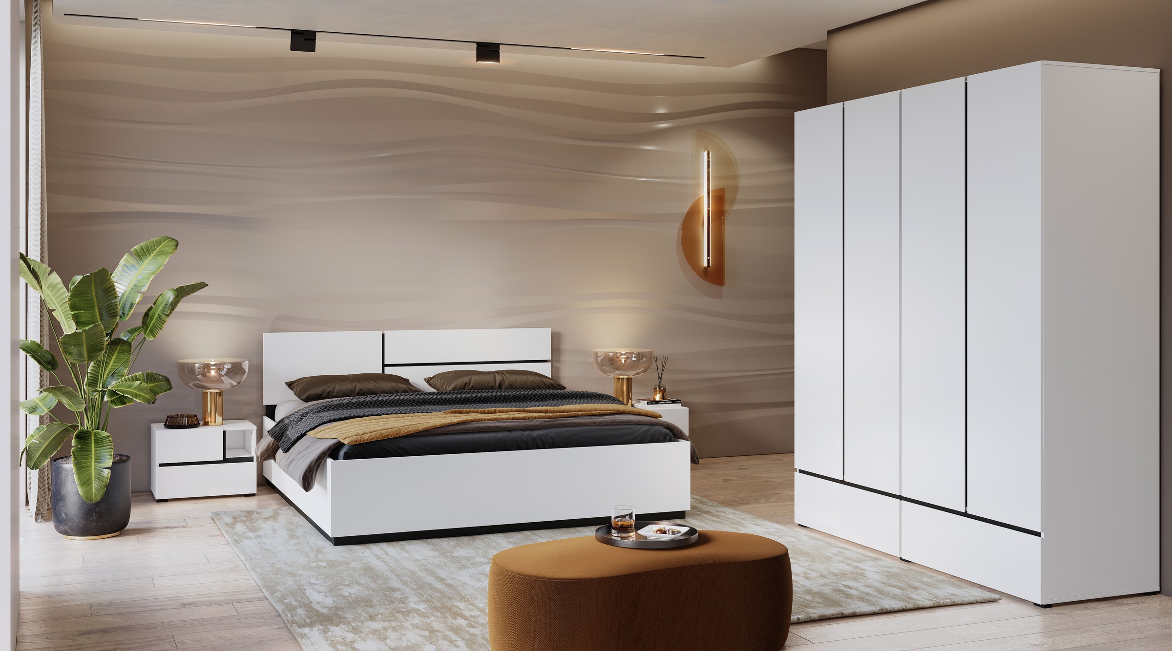 OTTO home Schlafzimmer-Set »Cross, moderne, grifflose Optik, FSC-zertifizie günstig online kaufen