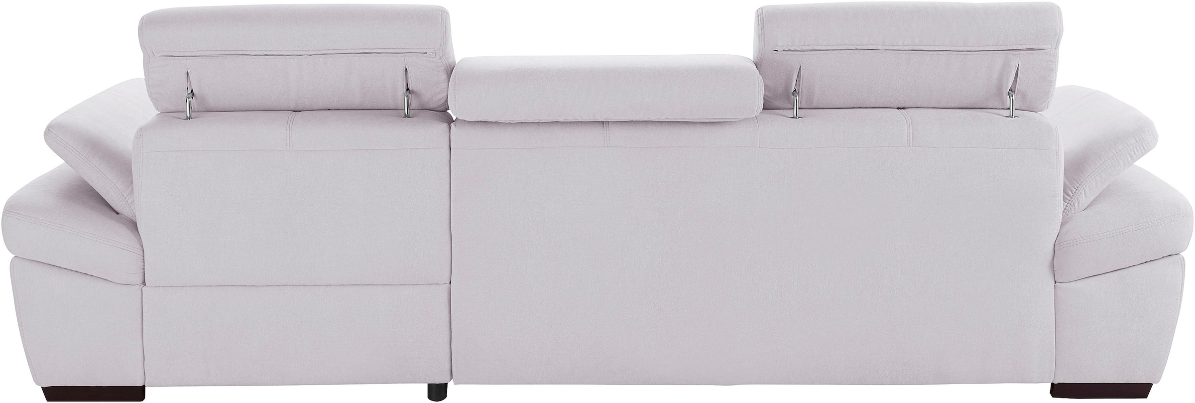 exxpo - sofa fashion Ecksofa »Salerno, inkl. Kopf- und Armteilverstellung, elegant & bequem, L-Form«, wahlweise mit Bettfunktion und Bettkasten, tolle Detailverarbeitung