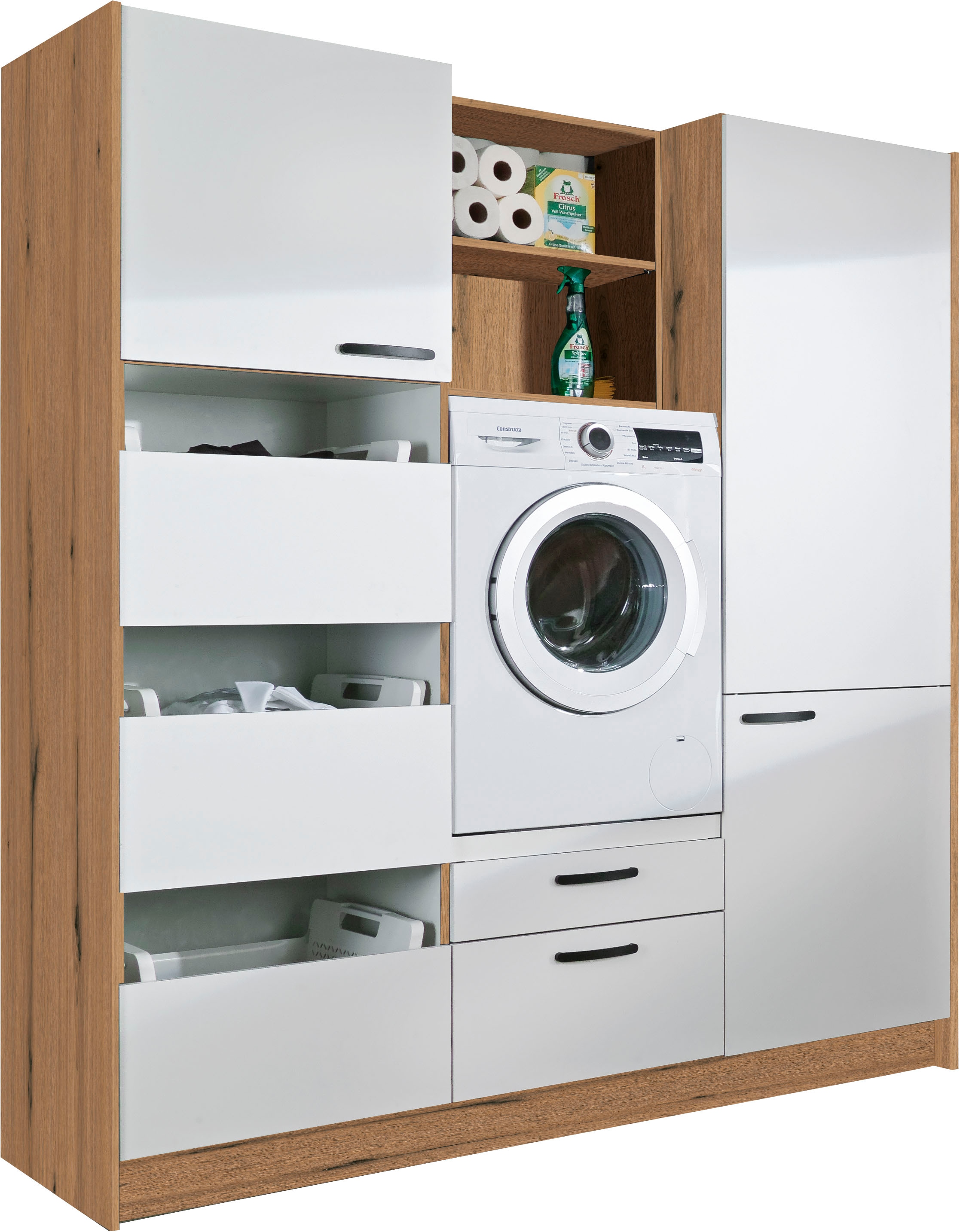 Express Küchen Schrank-Set »Arta« Komplett-Set, ohne Geräte, vormontiert, mit Soft-Close-Funktion, Stellbreite 185 cm, 7 Stk. tlg.