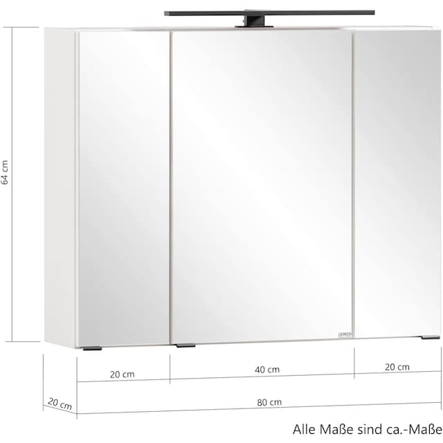 HELD MÖBEL Badmöbel-Set »Lana«, (Komplett-Set), Badezimmer-Set, 2-teilig,  inkl. Waschbecken, 80 cm breit auf Rechnung kaufen