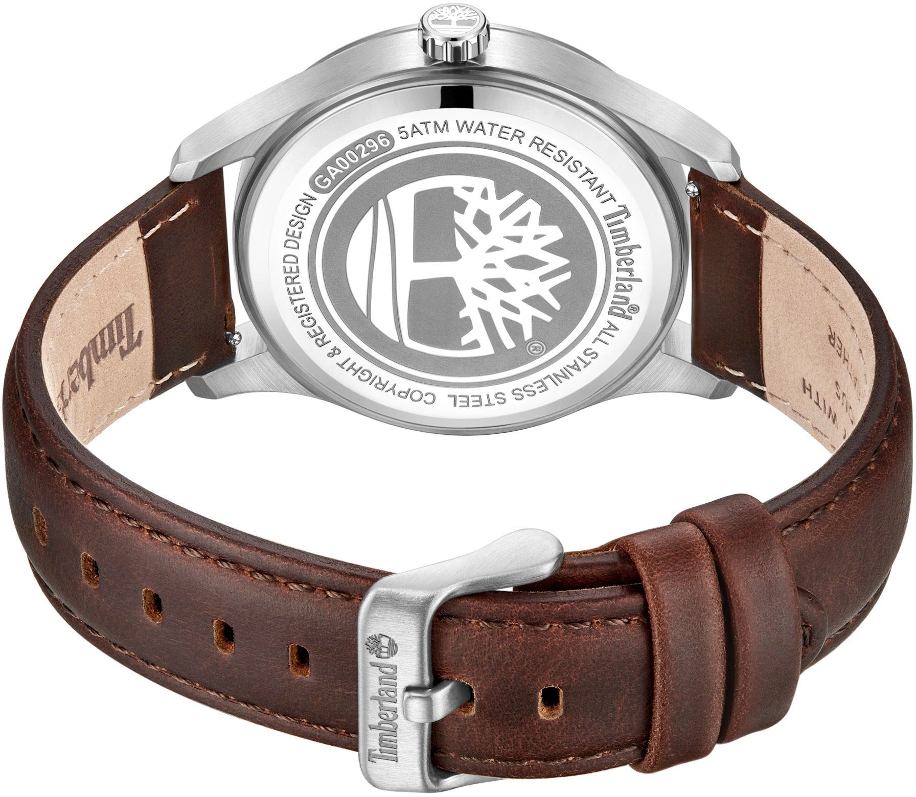 Timberland Quarzuhr »RAMBUSH«, Armbanduhr, Herrenuhr, Damenuhr, Lederarmband