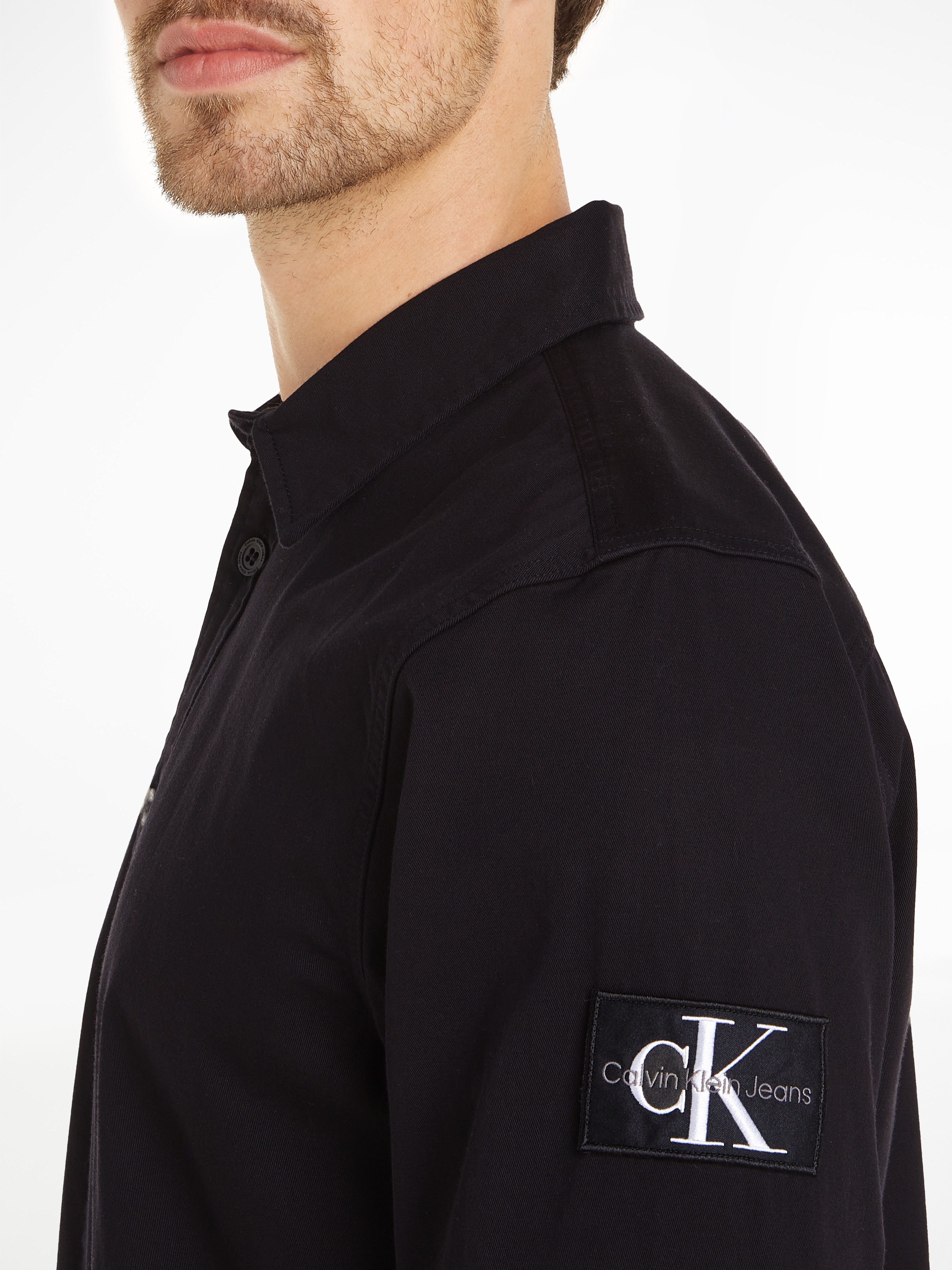 Calvin Klein Jeans Langarmhemd »MONOLOGO BADGE SHIRT«
