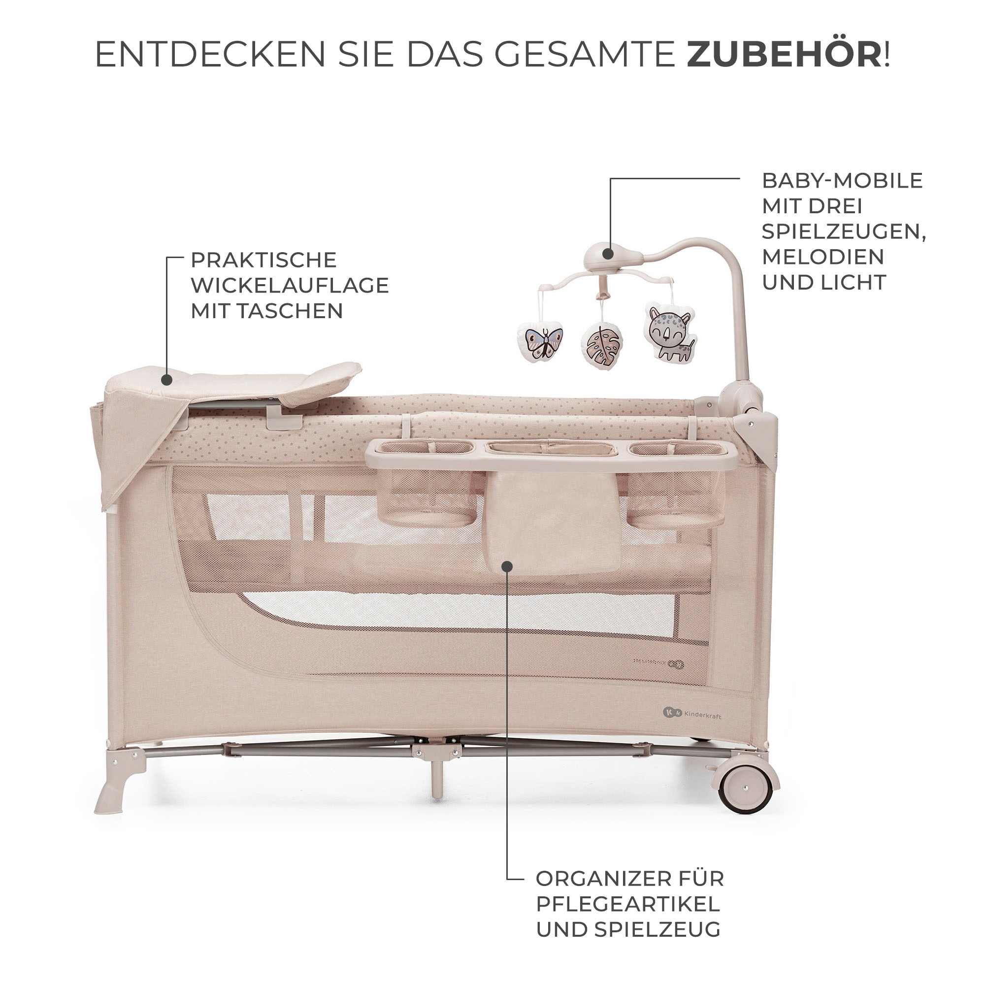 Kinderkraft Baby-Reisebett »JOY 2 mit Zubehör«