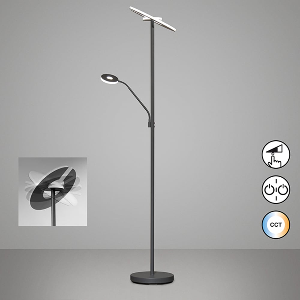 FISCHER & HONSEL Stehlampe »Dent« LED-Board 1 Stk. Farbtemperatur in 3 Stufen einstellbar