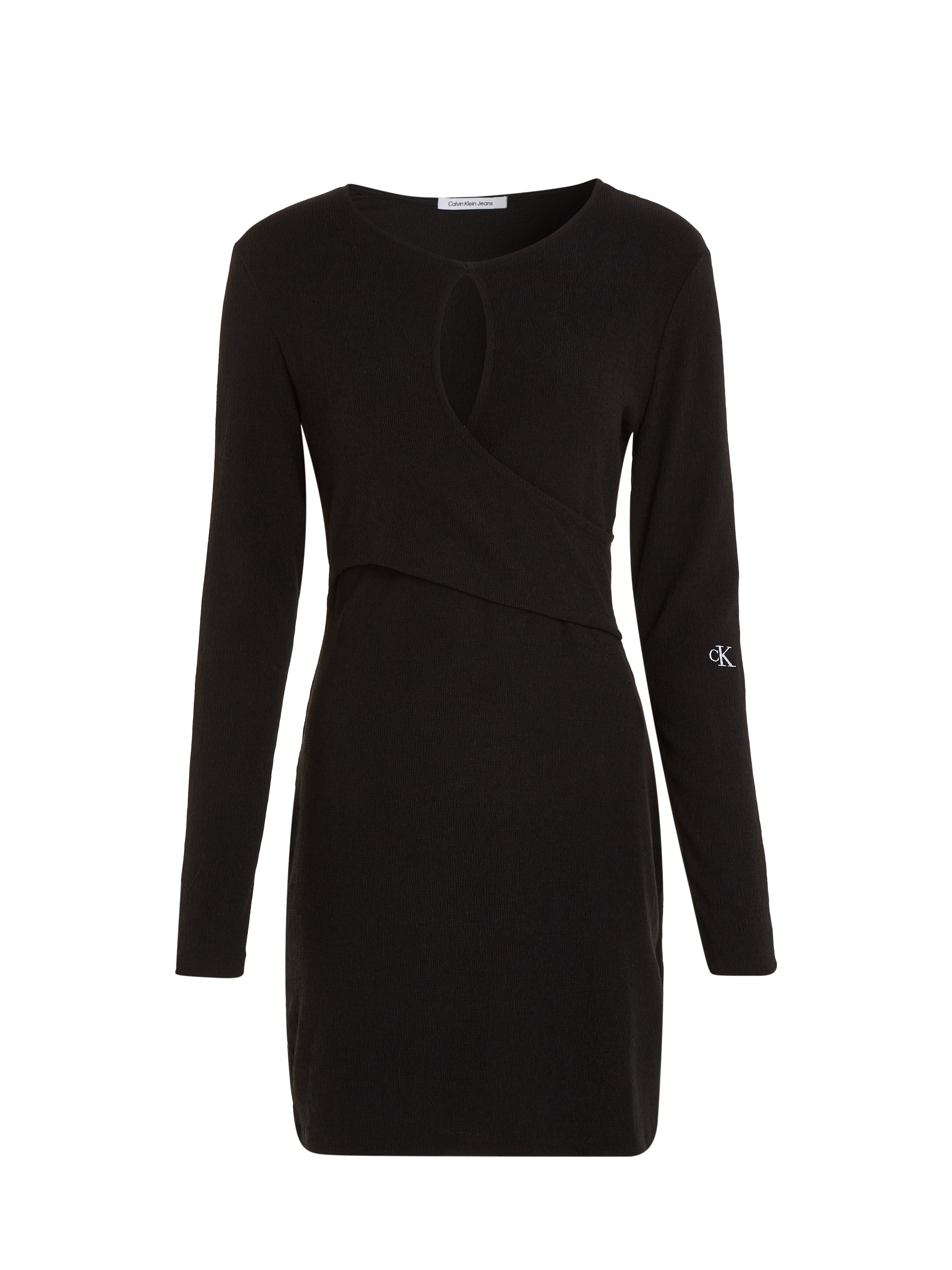 Calvin Klein Jeans Bleistiftkleid »FRONT SPLIT WRAP LS DRESS«