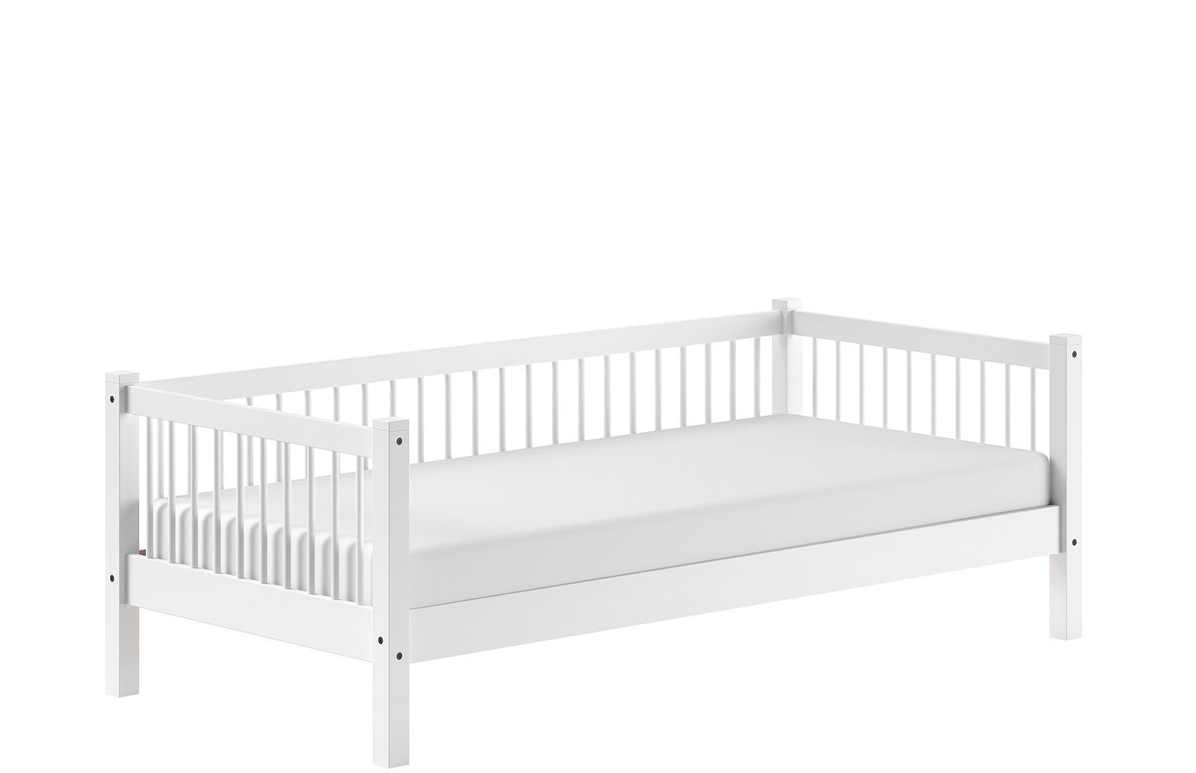 Home affaire Einzelbett, (Made in Europe), mit LF 90x200 cm, wahlweise mit o. ohne Bettschublade, Buche weiß