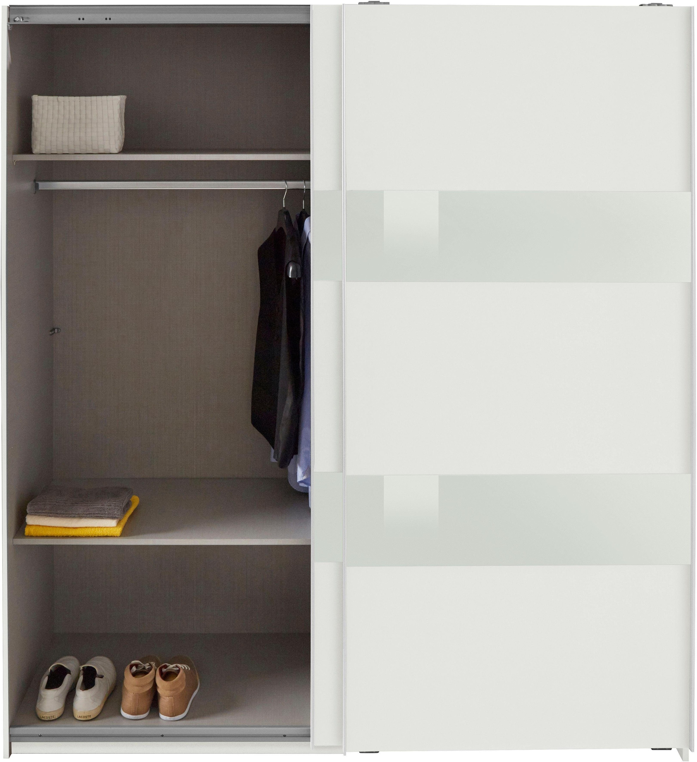 Wimex Schwebetürenschrank »Altona«, mit Glaselementen und zusätzlichen Einlegeböden