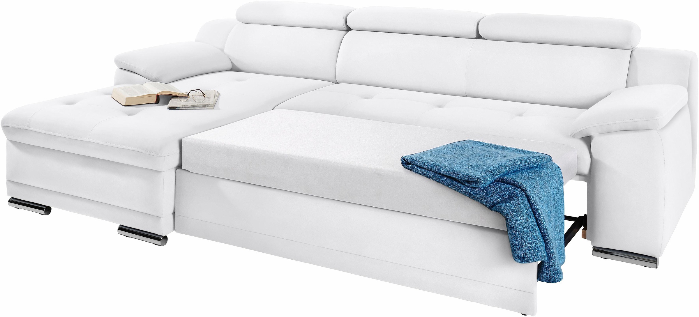 sit&more Ecksofa »Andiamo L-Form«, wahlweise mit Bettfunktion, inklusive Ko günstig online kaufen