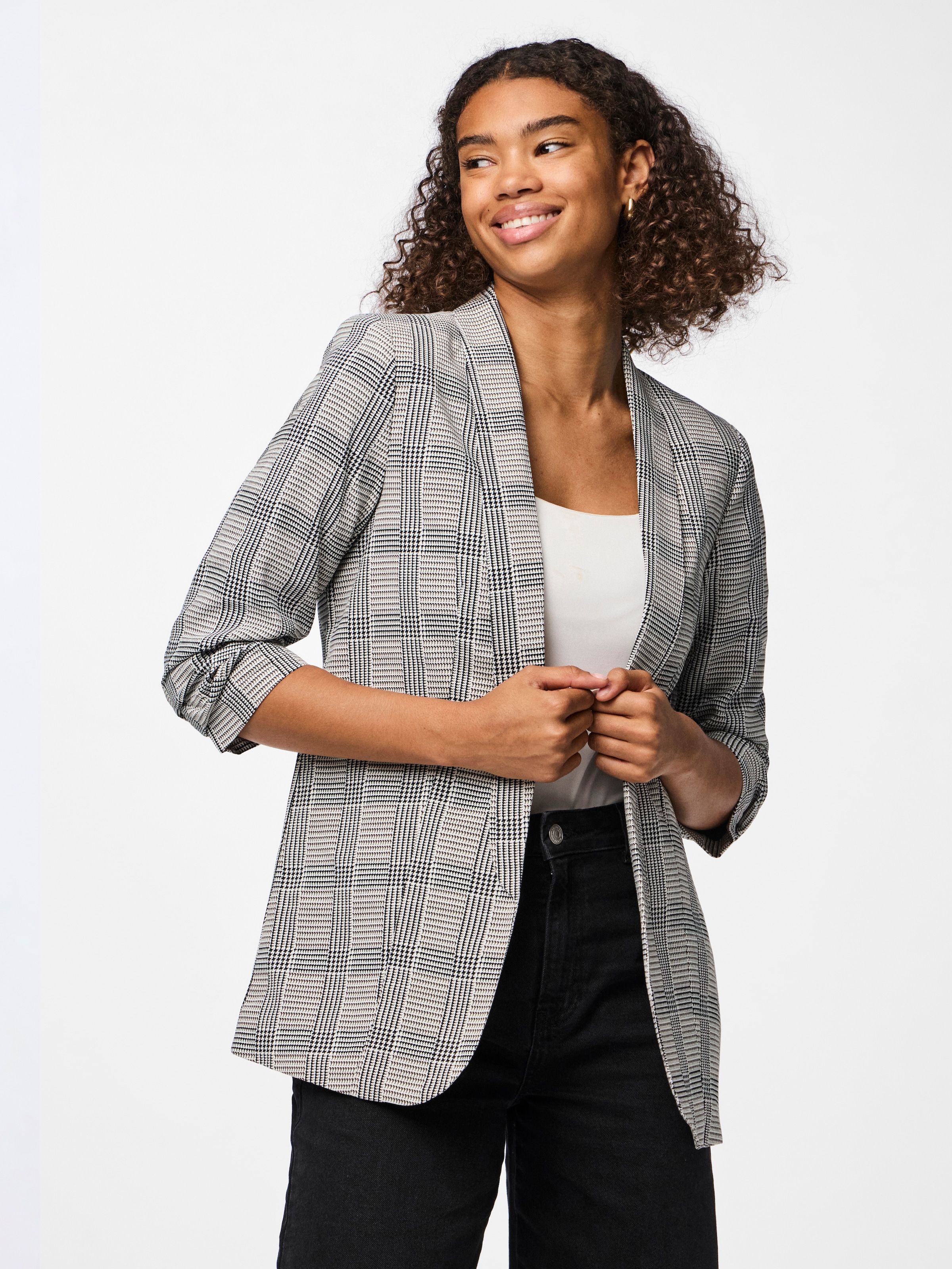 pieces Blusenblazer »PCBOSELLA 3/4 PRINTED BLAZER NOOS« mit 3/4 Ärmel