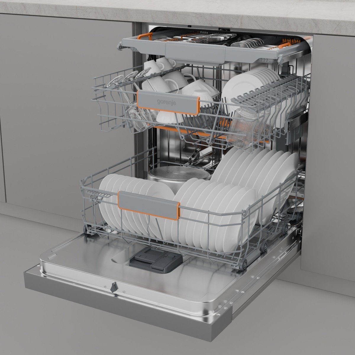 GORENJE teilintegrierbarer Geschirrspüler »GI673A92X« 9,4 l 16 Maßgedecke TotalDry - auto. Türöffnung