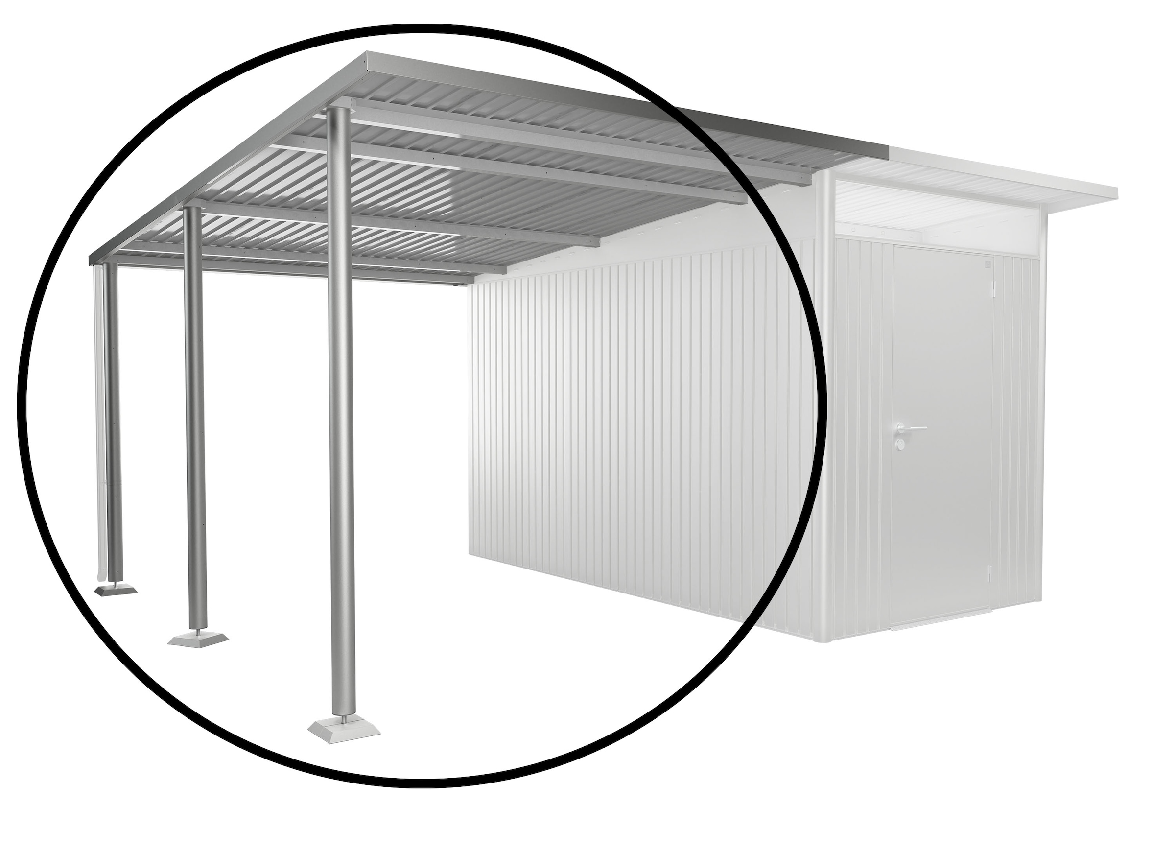Biohort Gerätehaus-Anbaudach »für AvantGarde A4/A8 Gr. L verschiedene Farben«