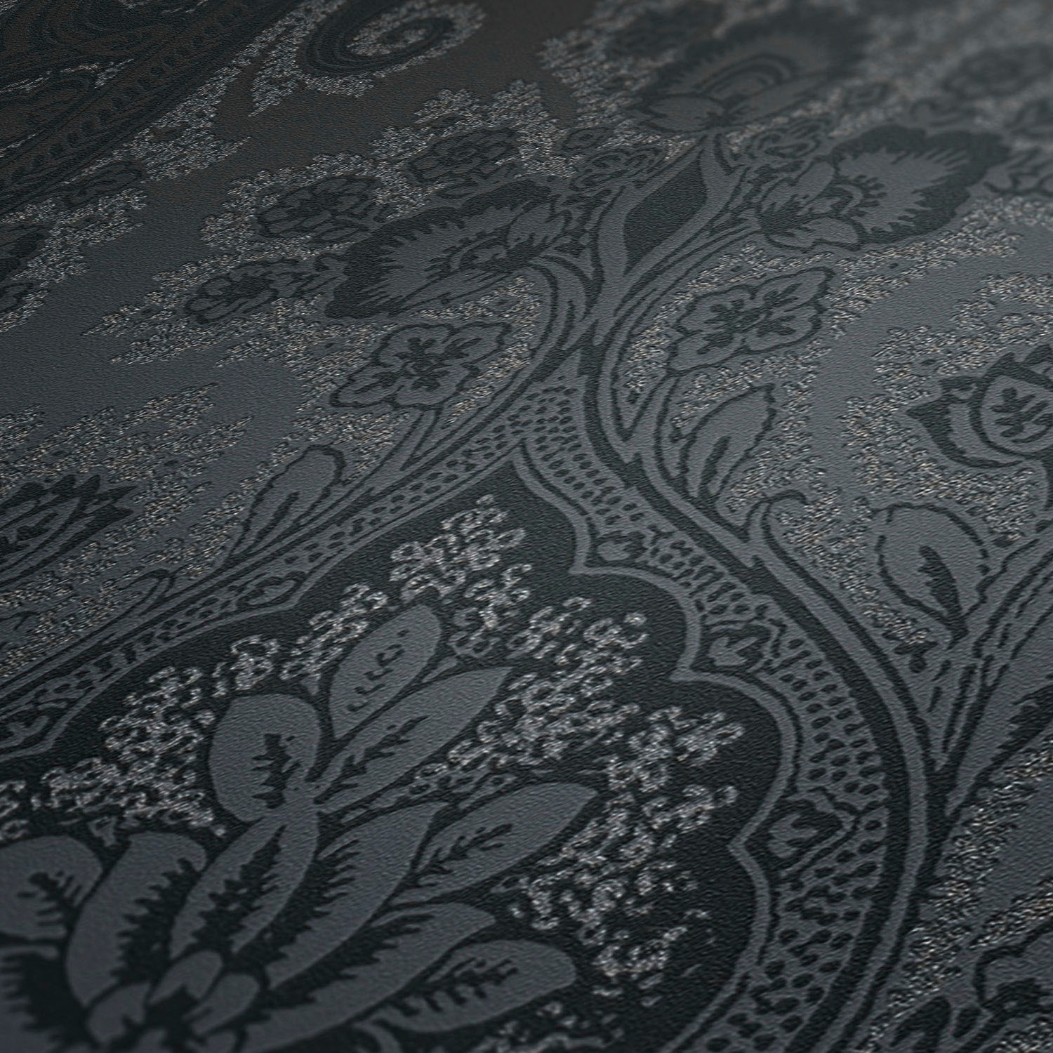 living walls Vliestapete »My Home My Spa«, Barock-ornamental-Glitzermuster, Barock Tapete Ornament Muster glitzernd Hintergrund matt glatt Vlies