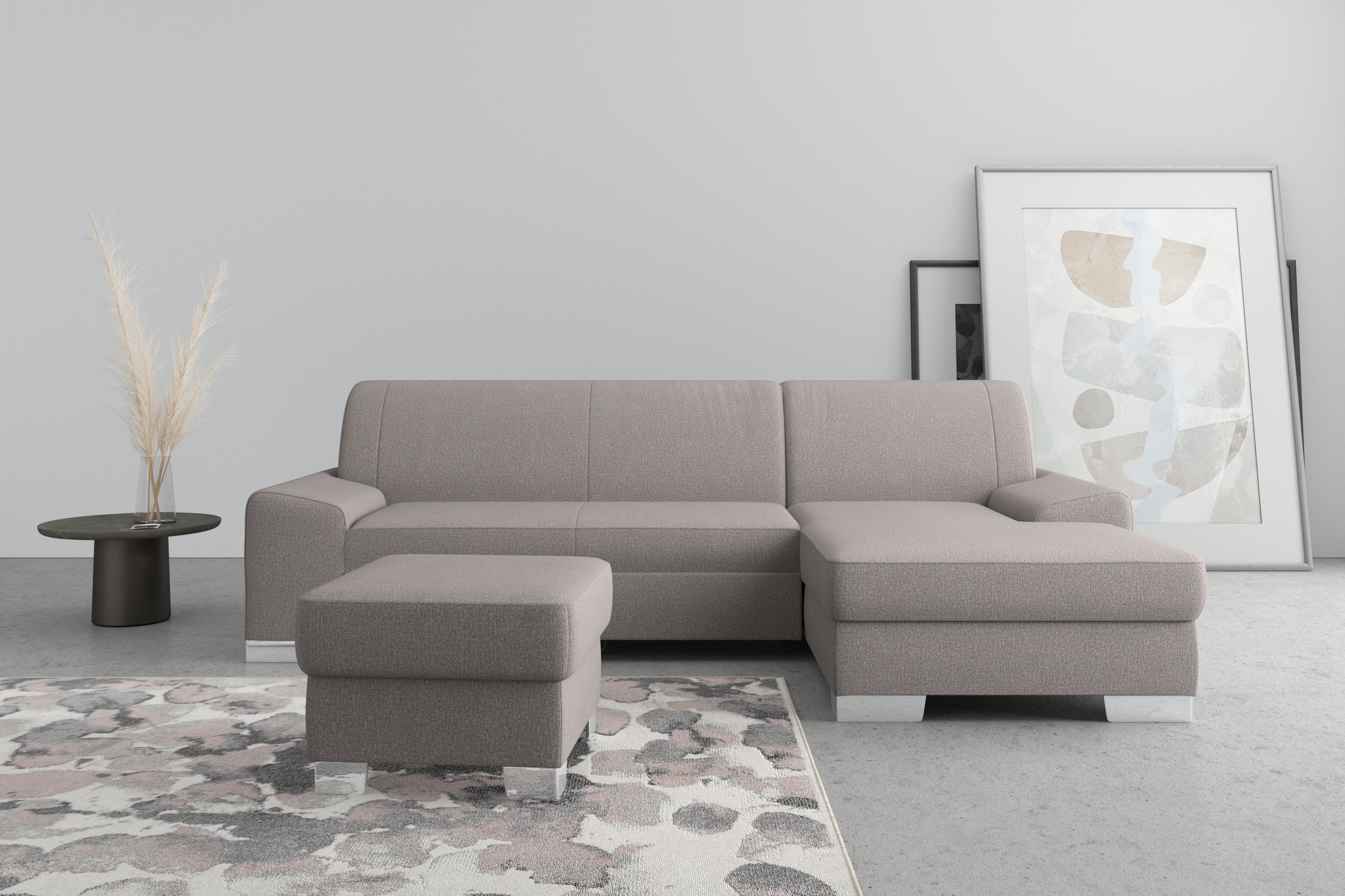 DOMO collection Ecksofa »Anzio L-Form, whlw. Bettfunktion, Federkern, hochw günstig online kaufen