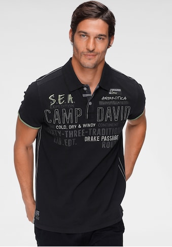 CAMP DAVID Poloshirt, mit Logoprint und Knopfleiste kaufen