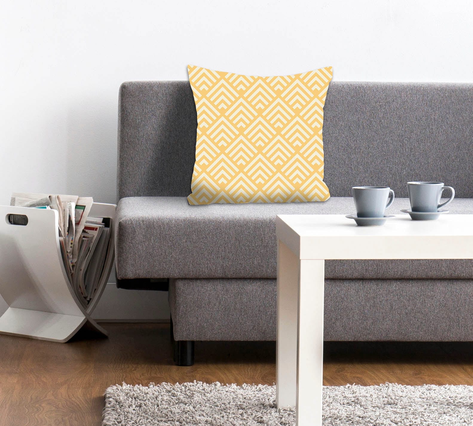queence Dekokissen »Ben«, Kissenhülle,Kachelmuster,Orange,Gelb,Geometrisch, günstig online kaufen