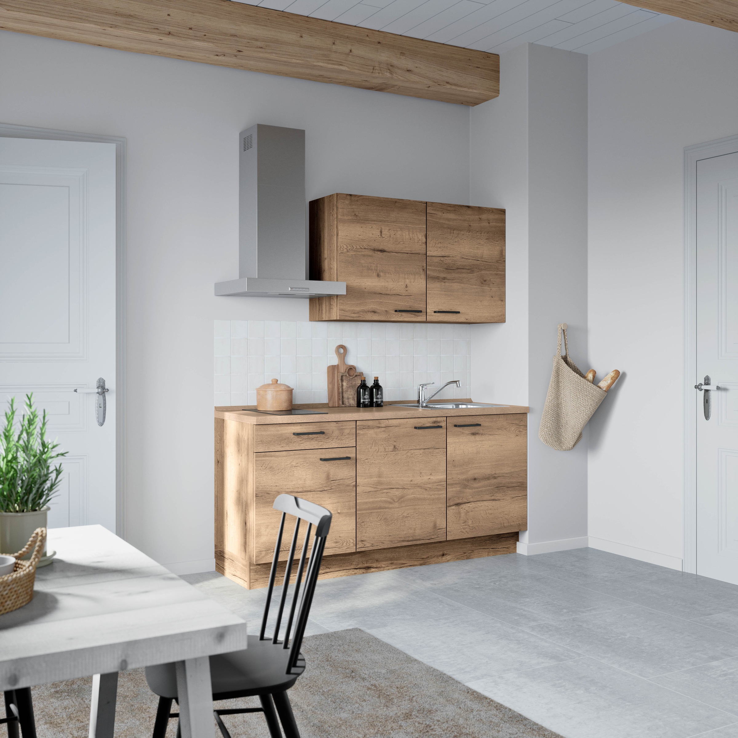 nobilia® Küchenzeile »"Structura I"«, vormontiert, Ausrichtung wählbar, Breite 180 cm, wahlw. mit E-Geräten