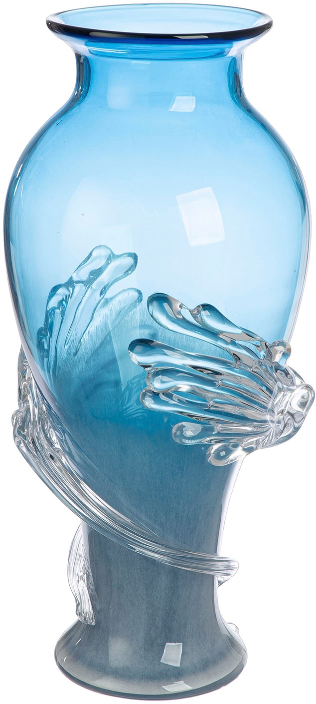 Casablanca by Gilde Tischvase »Vase Wave blau«, (1 St.) günstig online kaufen