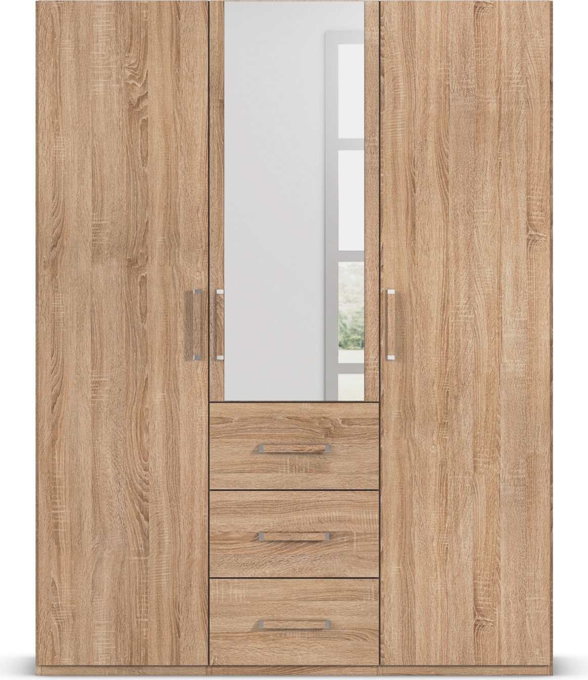rauch Drehtürenschrank »Kleiderschrank Schrank Garderobe Schlafzimmerschrank EVELYN«, (in 2 Höhen 197 oder 210 cm erhältlich), in elegantem Stil mit Schubladen 3 Breiten und 2 Höhen MADE IN GERMANY
