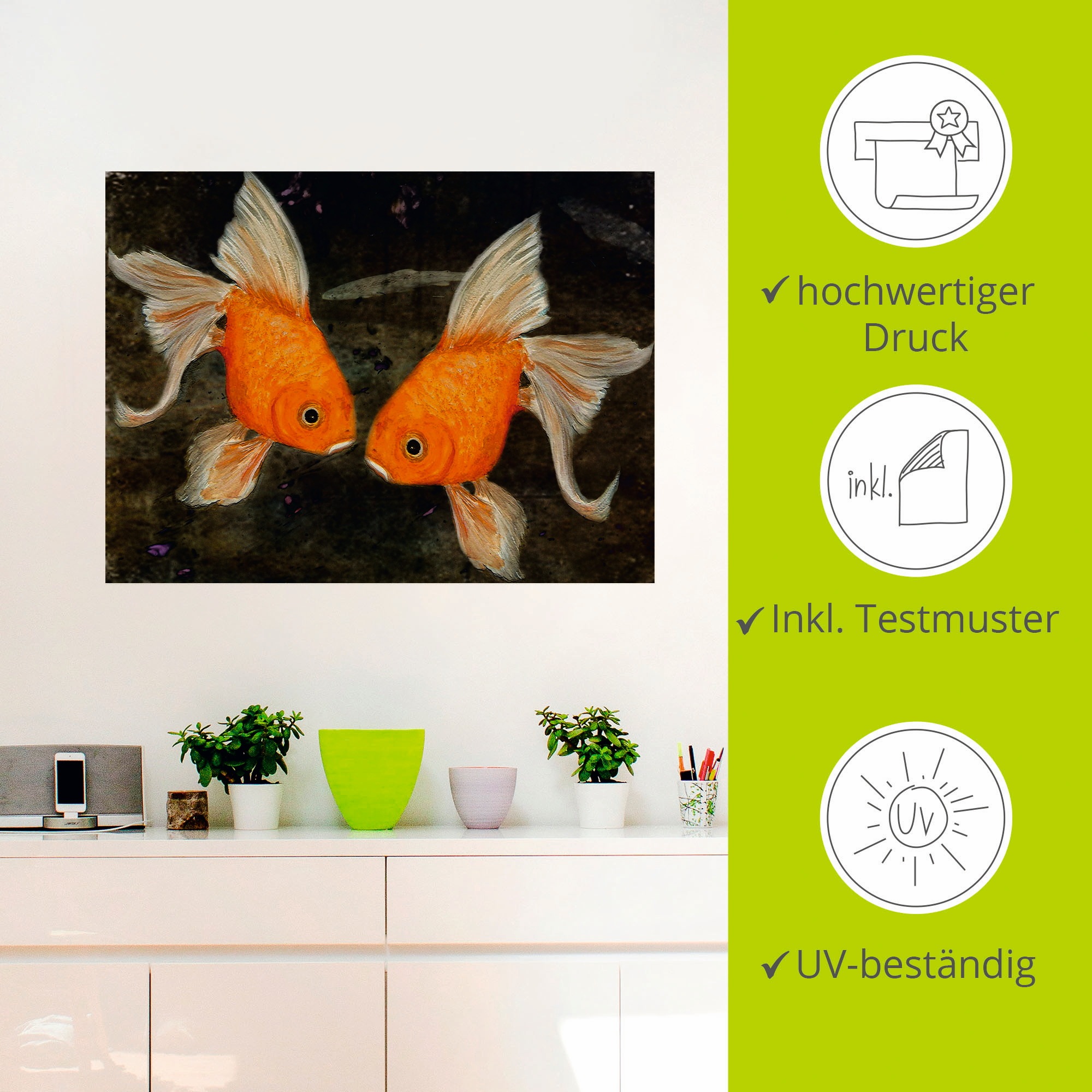 Artland Wandbild »Turtelfische«, Wassertiere, (1 St.), als Leinwandbild, Poster, Wandaufkleber in verschied. Größen