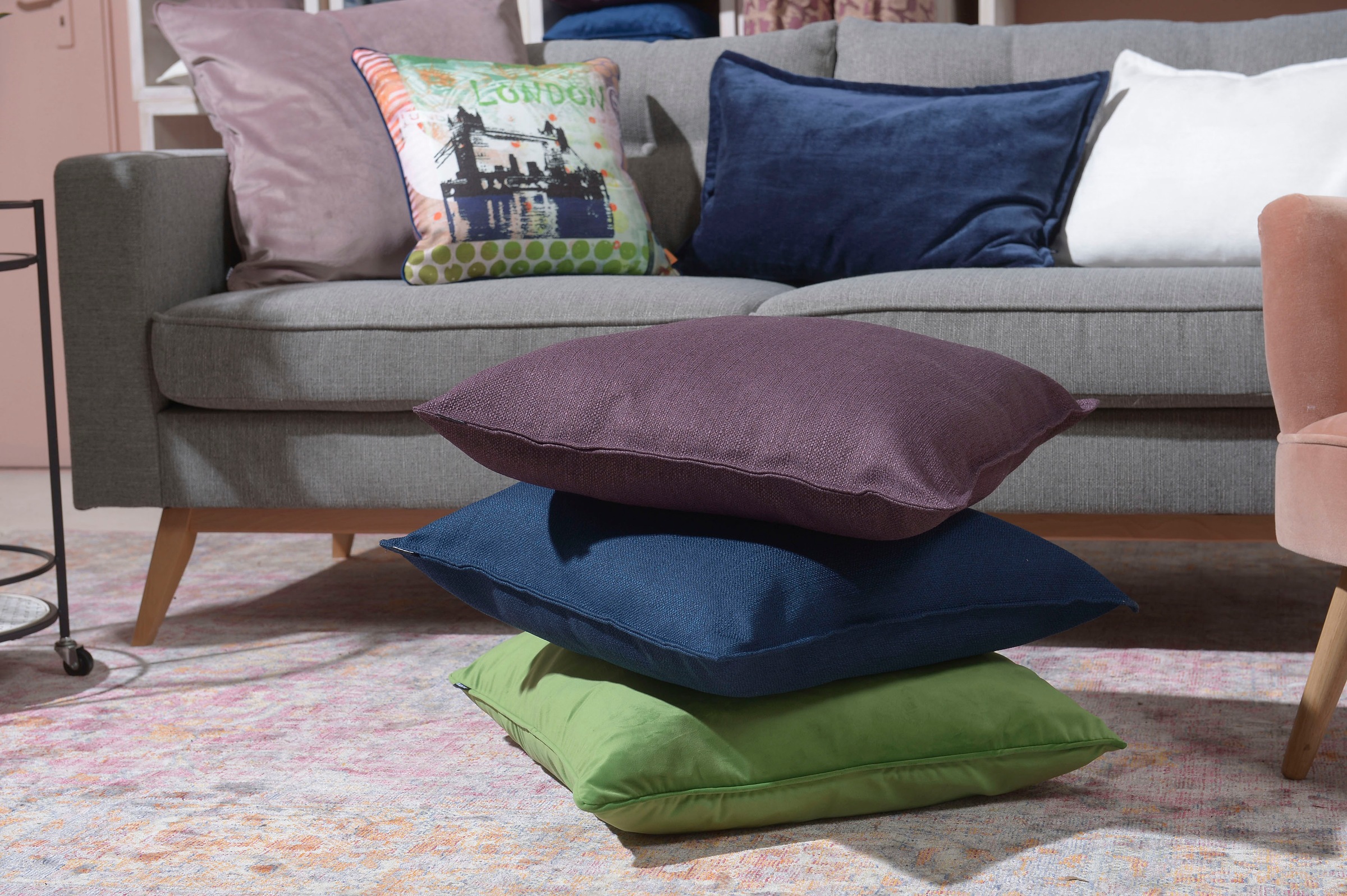 H.O.C.K. Dekokissen "Mali" einfarbig, Kissenhülle mit Füllung, 1 Stück günstig online kaufen