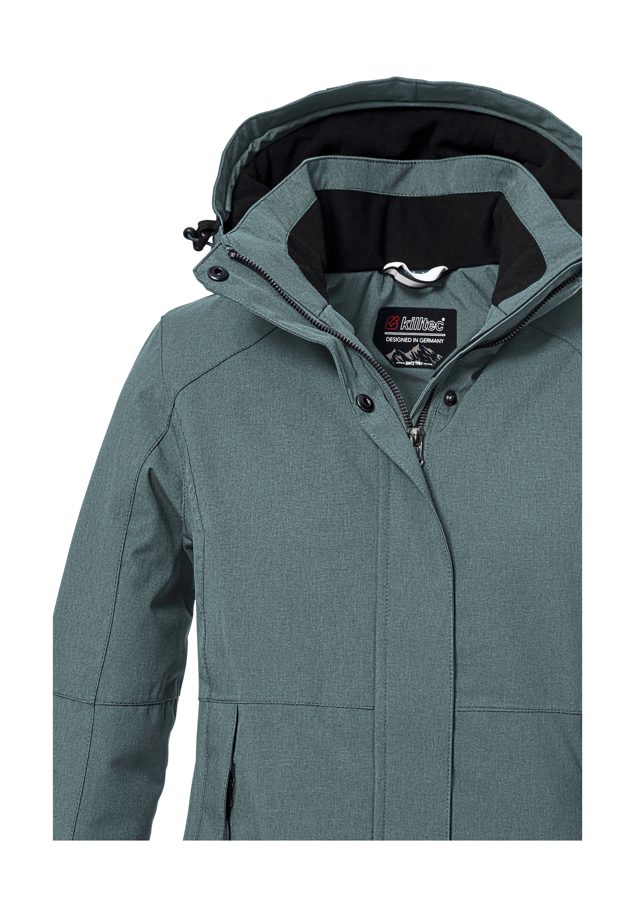 Killtec Outdoorjacke »KOW 37 WMN JCKT«, Wasserdichte Damen Funktionsjacke mit abnehmbarer Kapuze