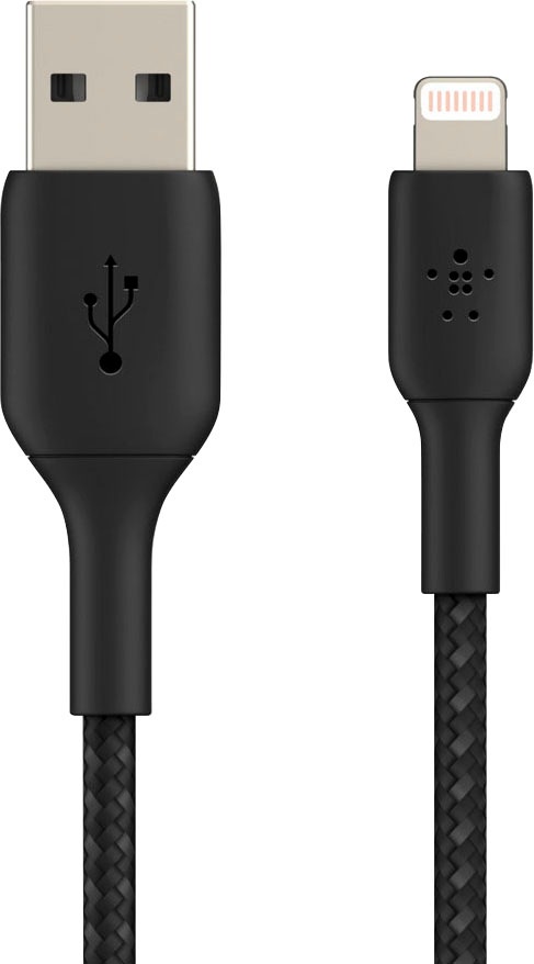 Belkin Smartphone-Kabel »Lightning Lade/Sync Kabel ummantelt mfi 15cm«, Lightning, USB Typ A, 15 cm