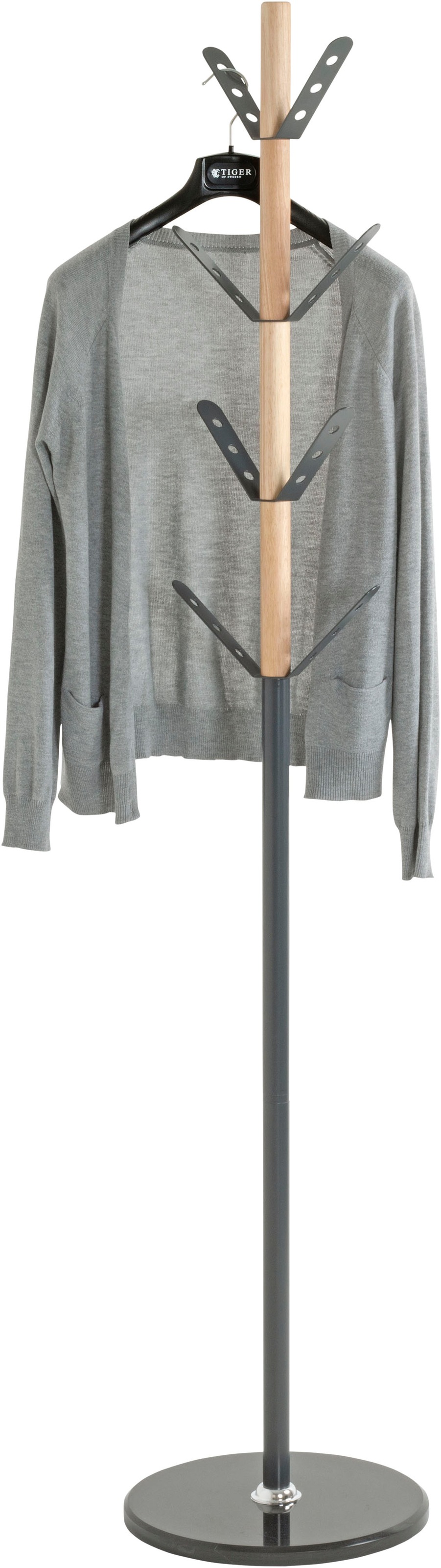 HAKU Garderobenständer »Kleiderständer, Standgarderobe,« Garderobenständer rund aus Metall - Ø/H 37/179 cm