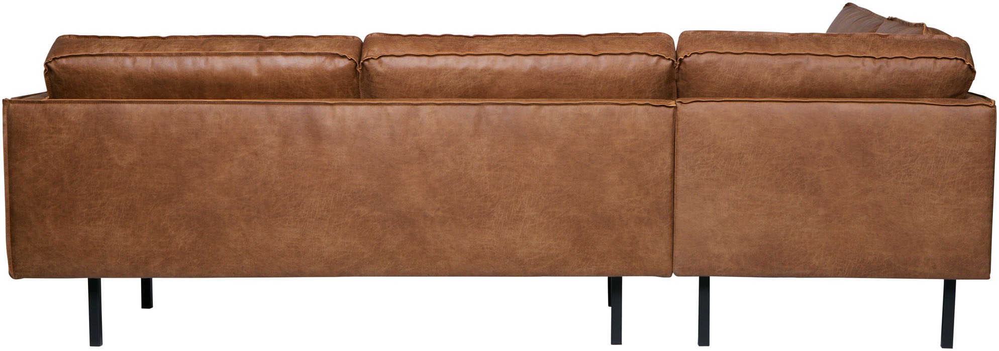 WOOOD Ecksofa »Rodeo«, mit recyceltem Leder, frei im Raum stellbar, H 85 cm x B 266 cm