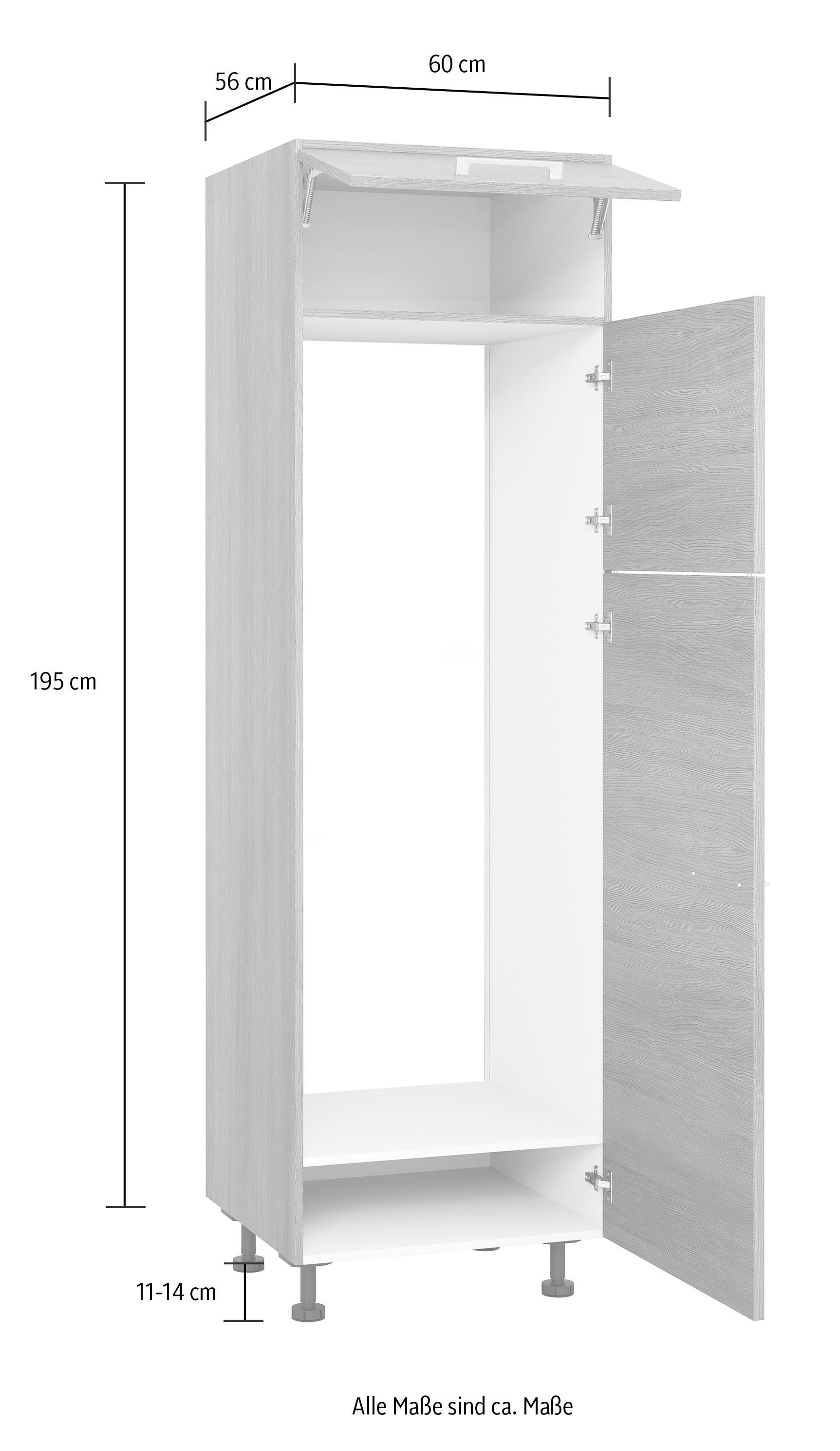 Express Küchen Kühlumbauschrank »Trea SKG-195-145«, für integrierte  Kühl-Gefrierkombi 145,0 cm, Breite 60 cm, Höhe 195 cm auf Rechnung  bestellen