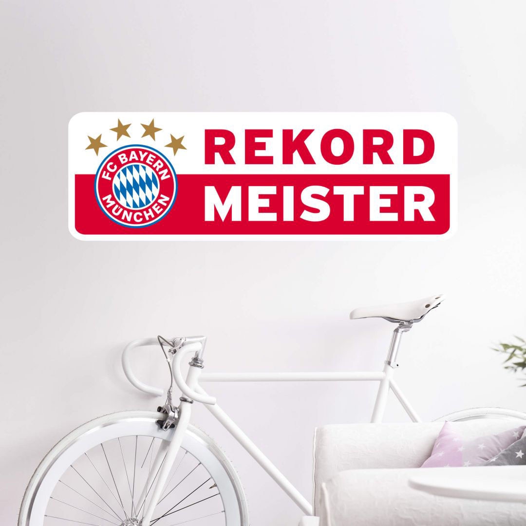 Wall-Art Wandtattoo »Rekordmeister Bayern München«, (1 St.), selbstklebend, günstig online kaufen