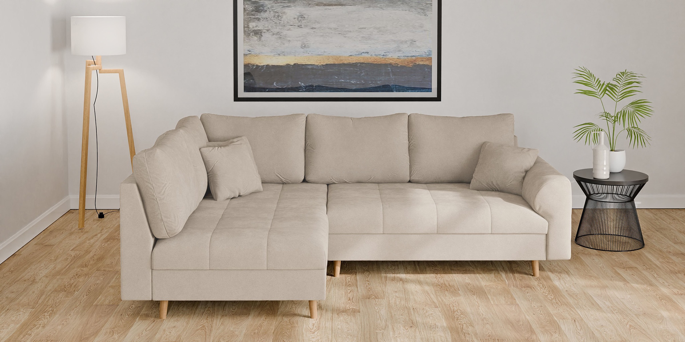 Home affaire Ecksofa »CHARRE L-Form mit Ottomane, Maße B/T/H: 231/161/81 cm günstig online kaufen