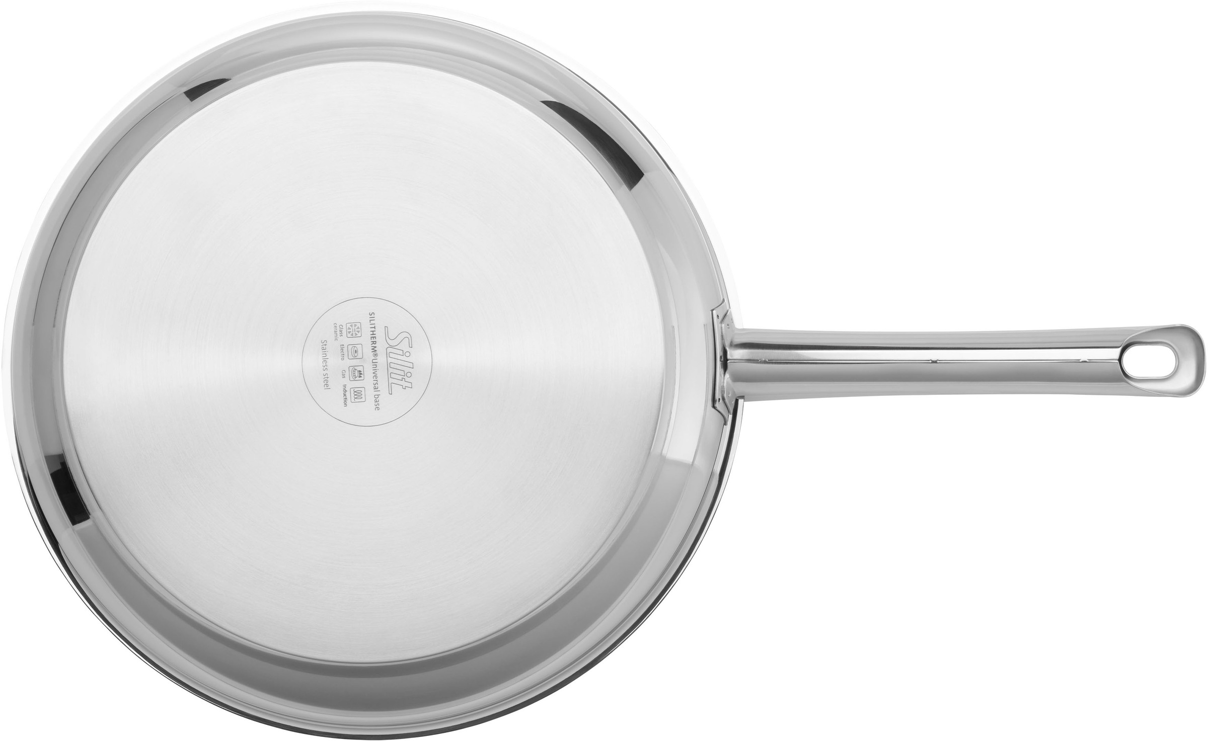 Silit Pfannen-Set »Calabria«, Edelstahl 18/10, (Set, 2 tlg., Stielpfanne 24 cm und 28 cm), Silitan Antihaftversiegelung, polierter Edelstahl, induktionsgeeignet