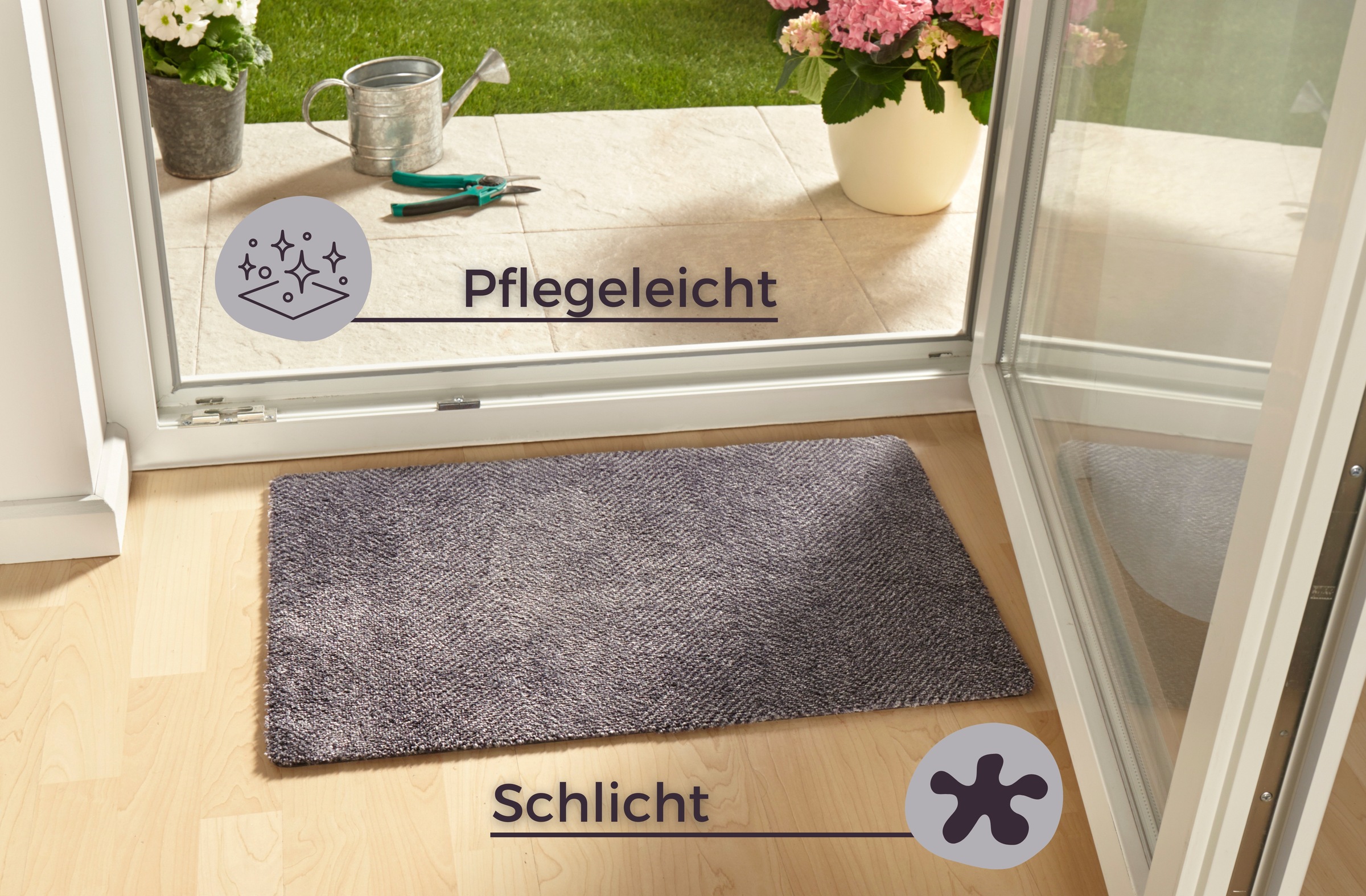 HANSE Home Fußmatte »Clean & Go«, rechteckig, 7 mm Höhe, Waschbar, Schmutzf günstig online kaufen