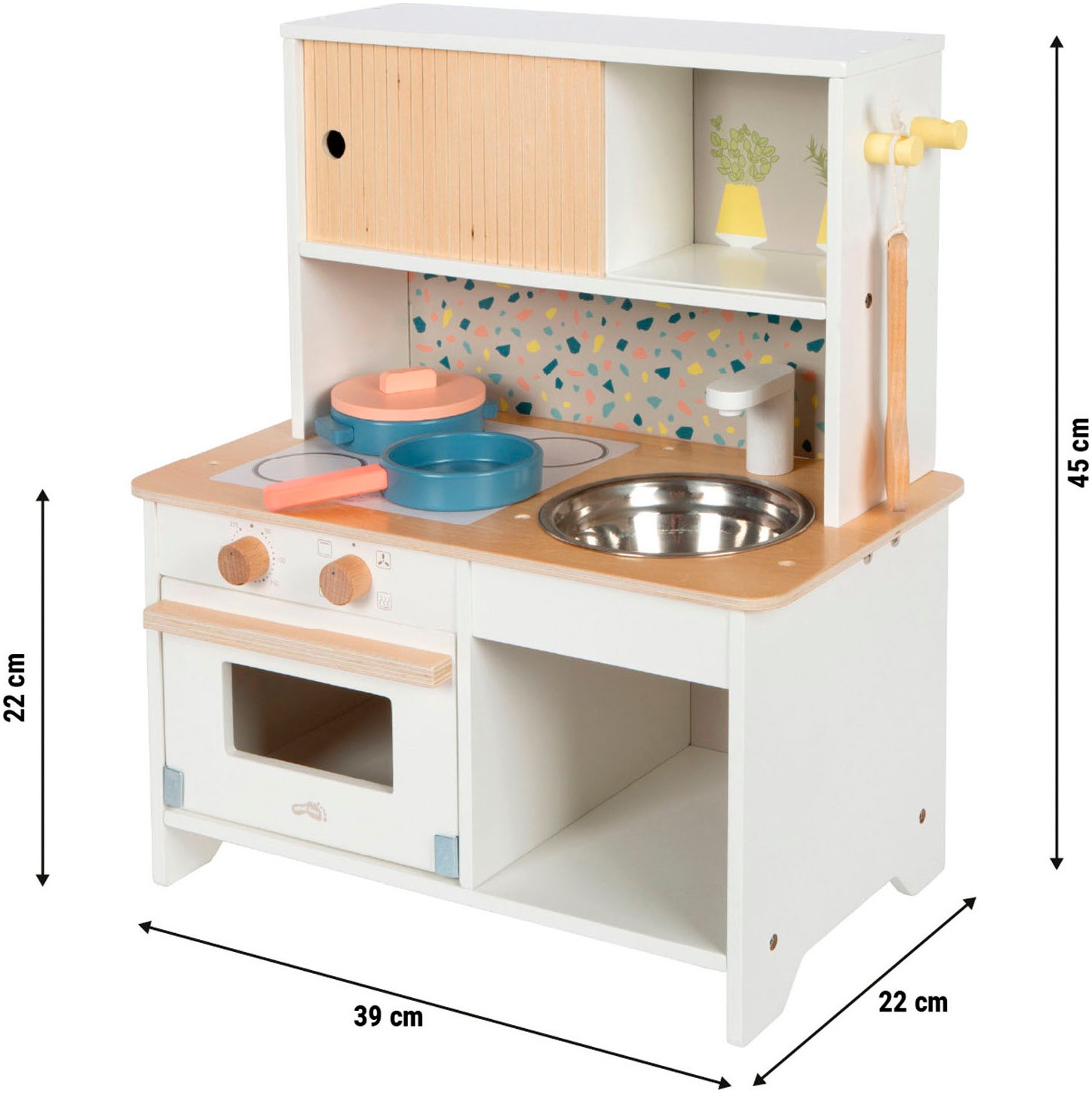 Small Foot Spielküche »Kinderküche Terrazzo kompakt«