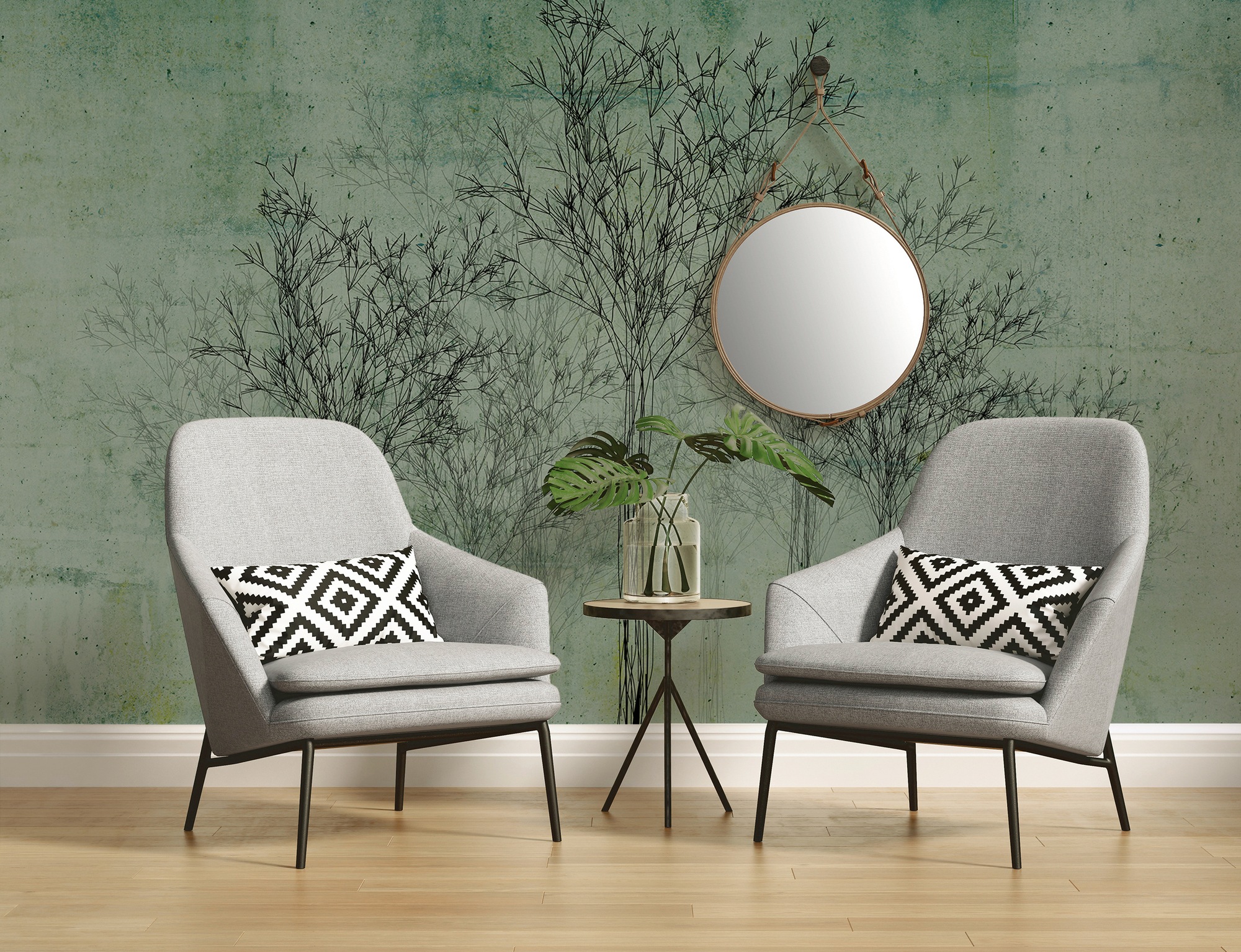 Architects Paper Fototapete »Atelier 47 Trees Artwork 2« Wald glatt Vlies, günstig online kaufen